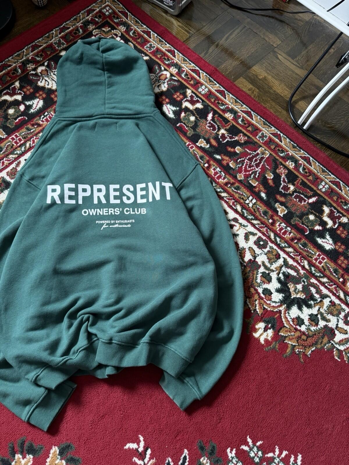 Represent Blanks Owners' Club Green Hoodie Size XL