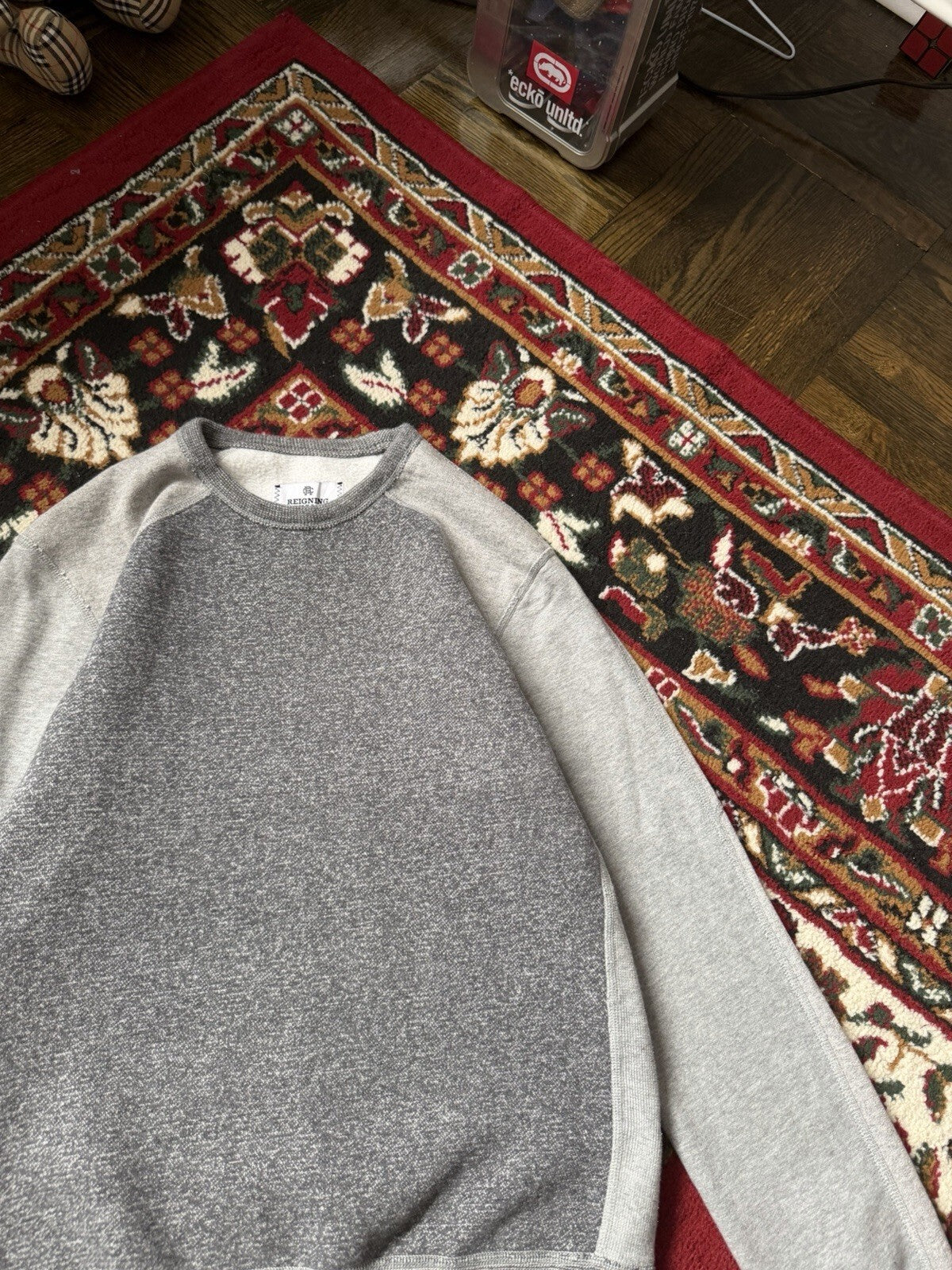 Reigning Champ Fleece Basic Sweatshirt Size XS Mens Gray