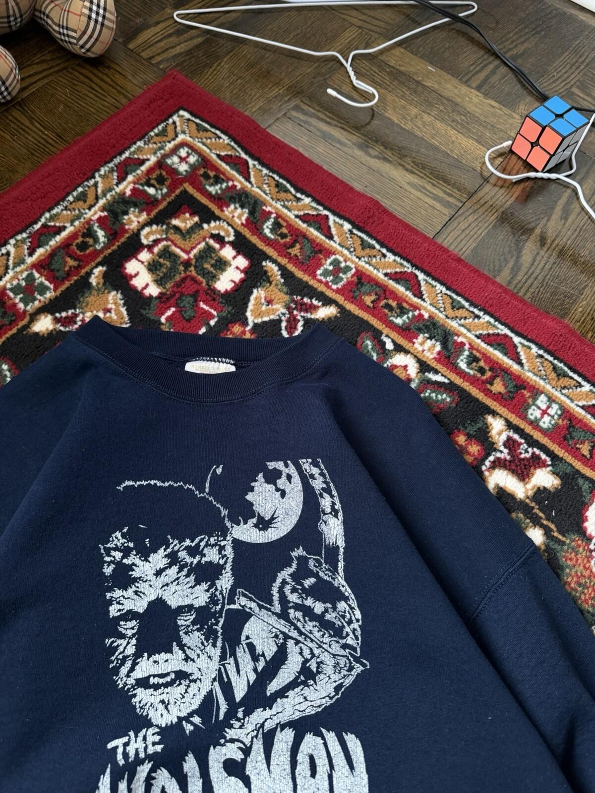 Vintage The Wolf Man 1941 "His Hideous Howl a Dirge Of Death" Movie Sweatshirt