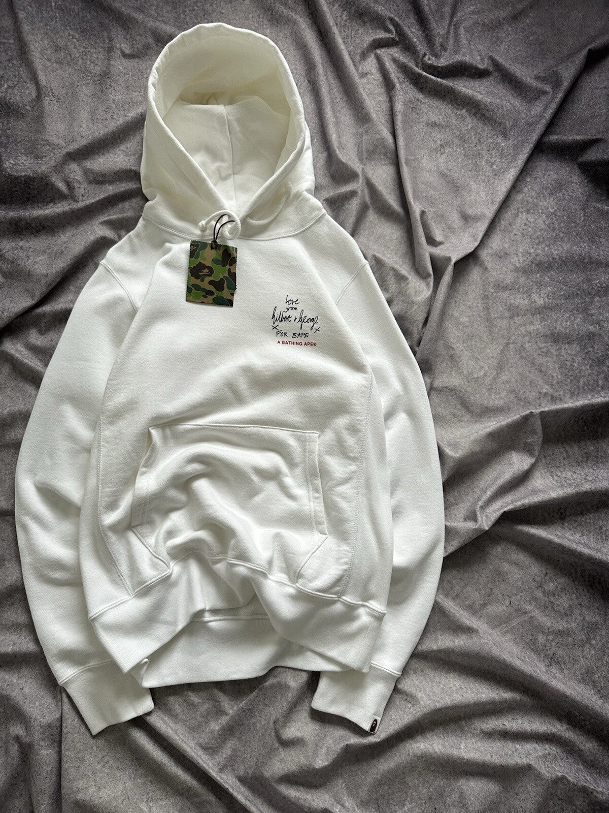 A Bathing Ape Bape Gilbert George Blooded Hoodie White Size M