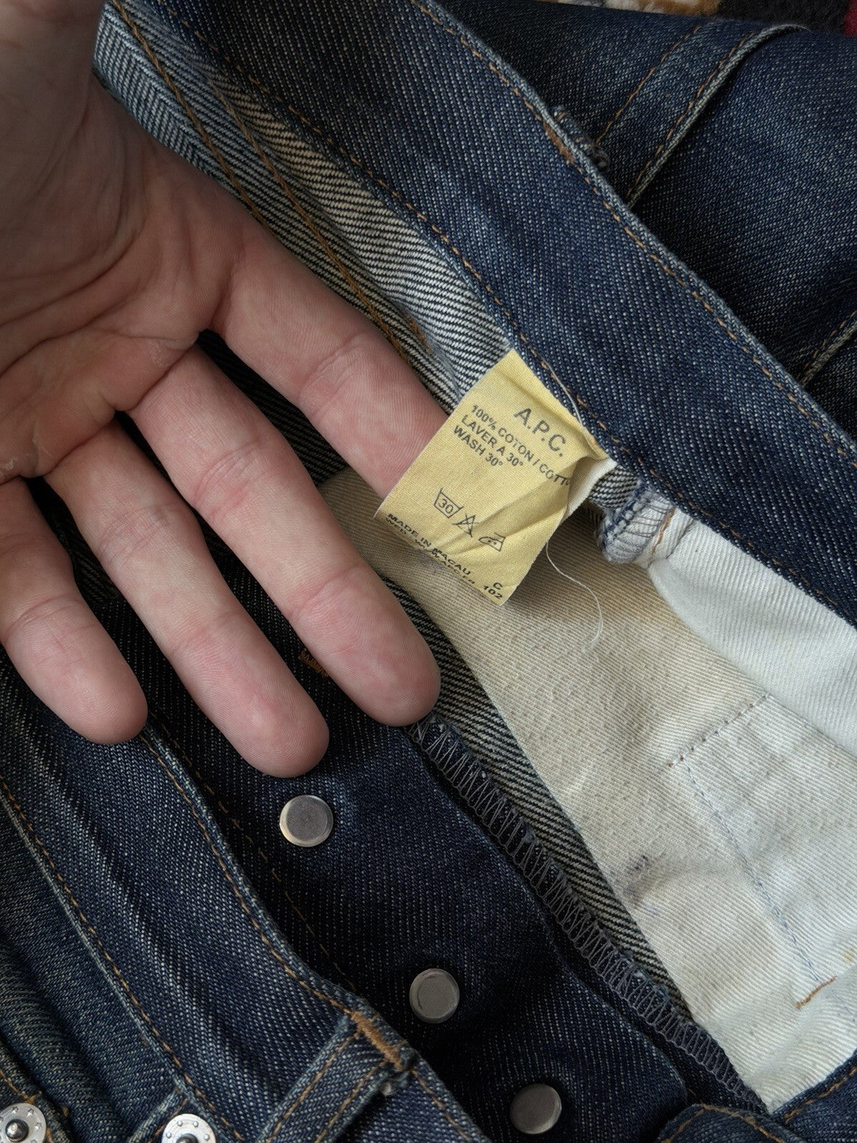 A.P.C. Rue De Fleurus Distressed Paris New Cure Men’s Straight Leg Raw Jeans APC