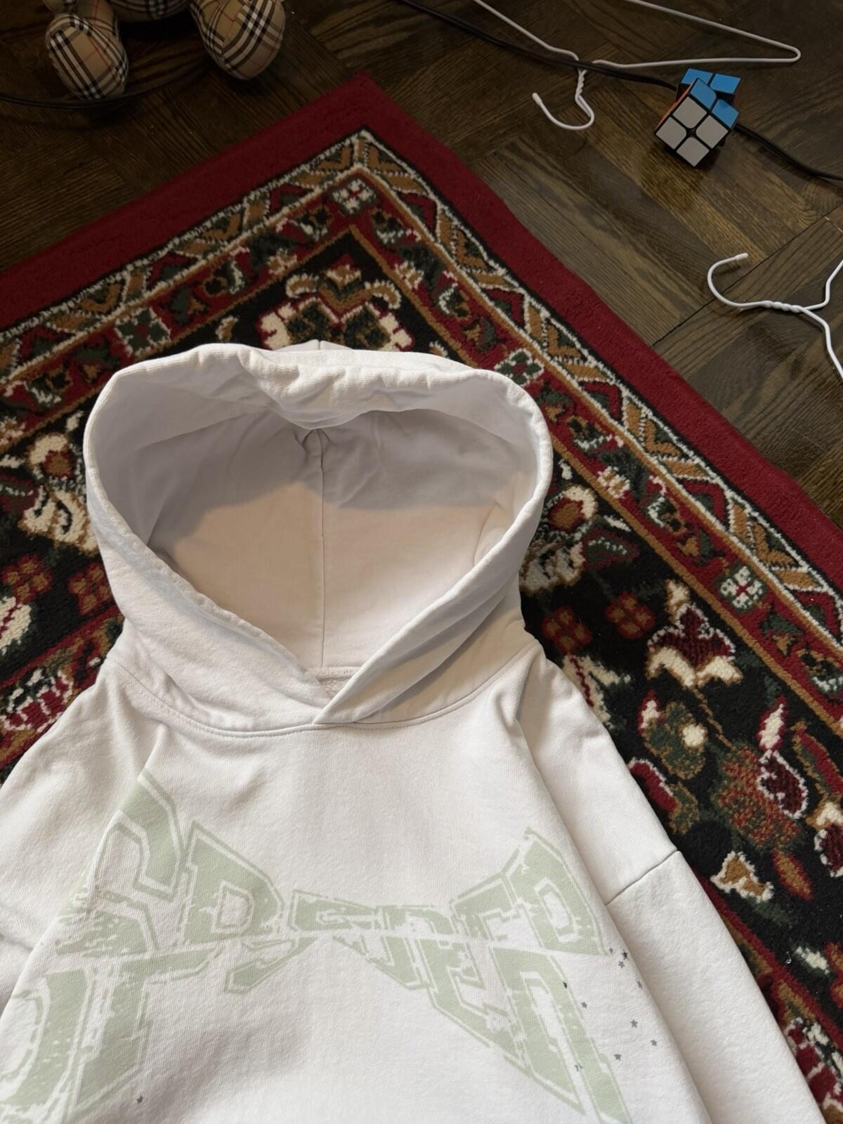 Sp5der Young Thug Graphic "Eggshell" Hoodie Eggshell Size M