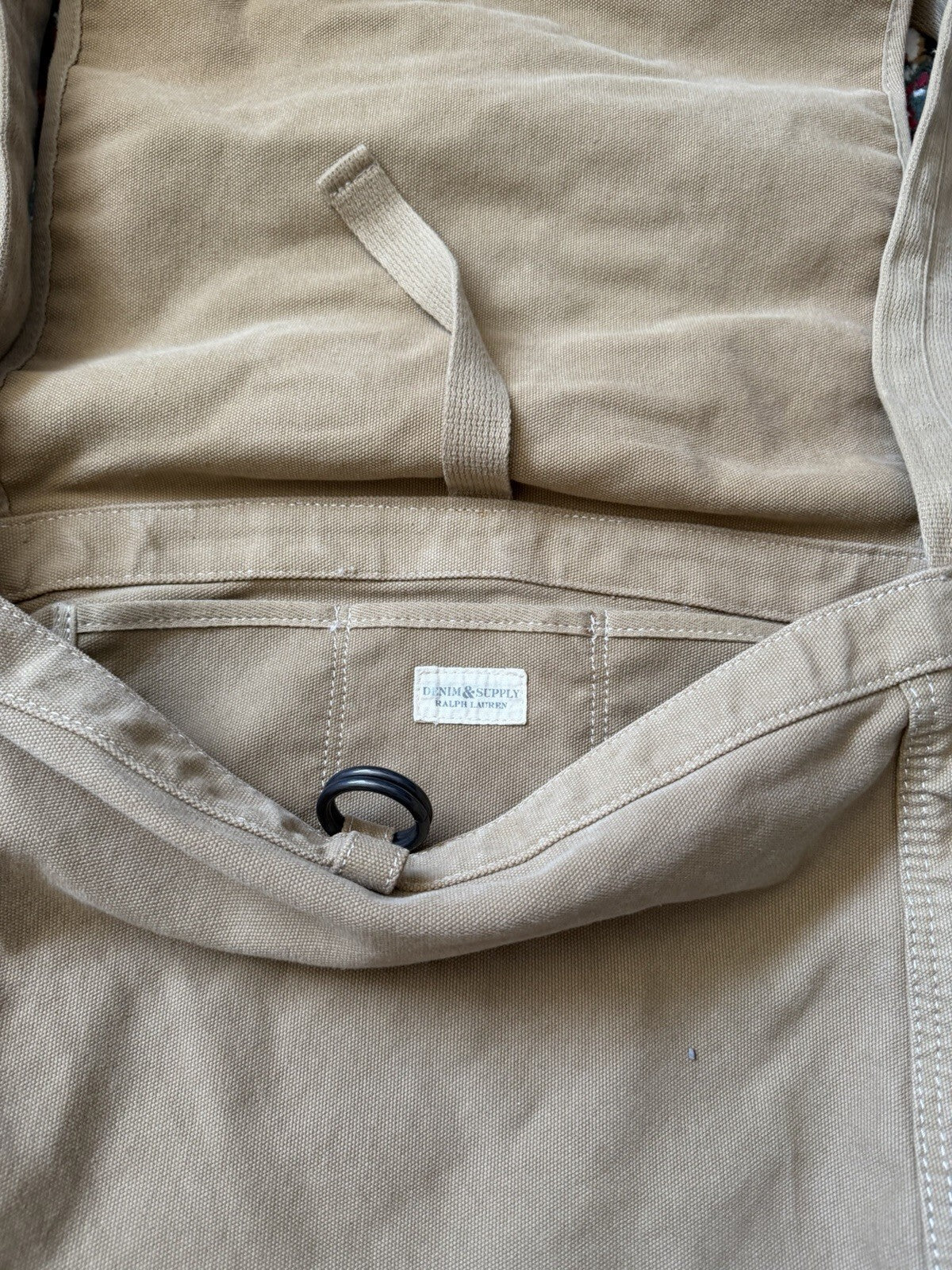 Ralph Lauren Denim & Supply Canvas Messenger Bag Military Field Safari Khaki