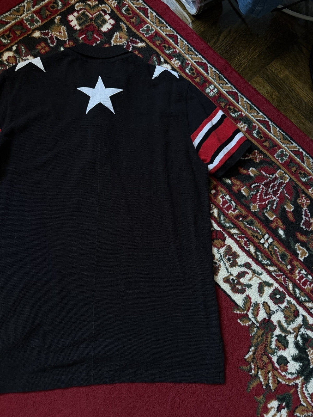 Givenchy White Stars Polo Shirt Size M Collared Shirt Tee