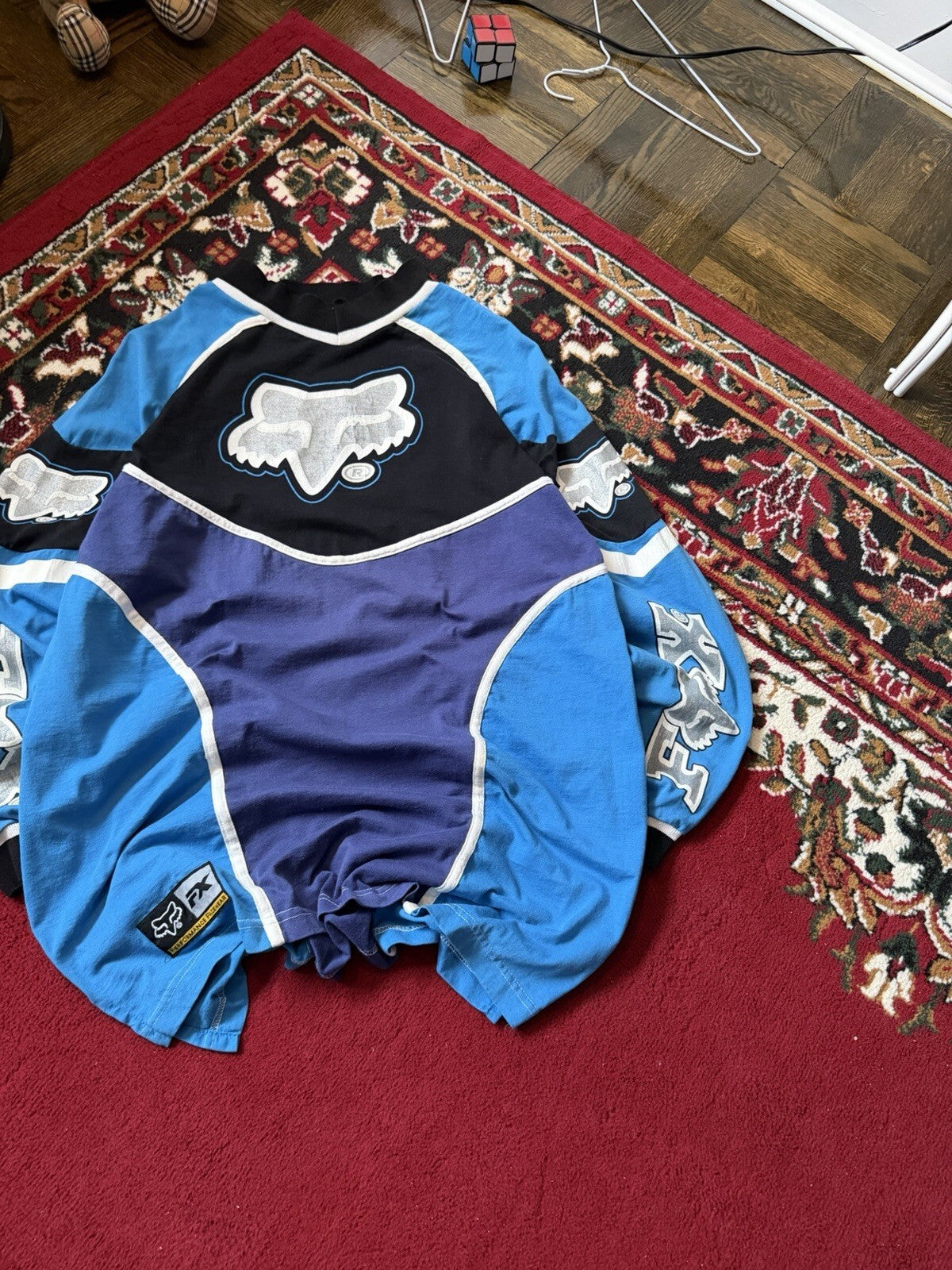 90s Vintage Fox Aero Racing Long Sleeve Shirt Sweater Sleeve Logos Size L USA
