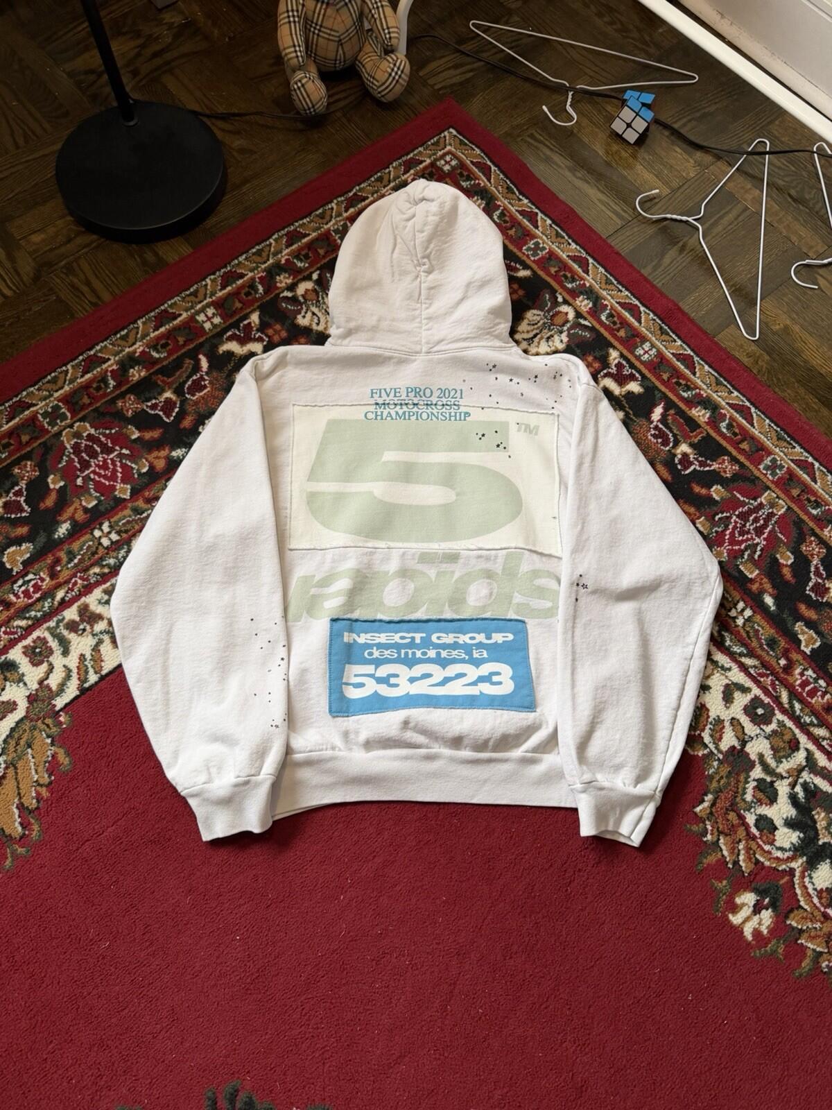 Sp5der Young Thug Graphic "Eggshell" Hoodie Eggshell Size M
