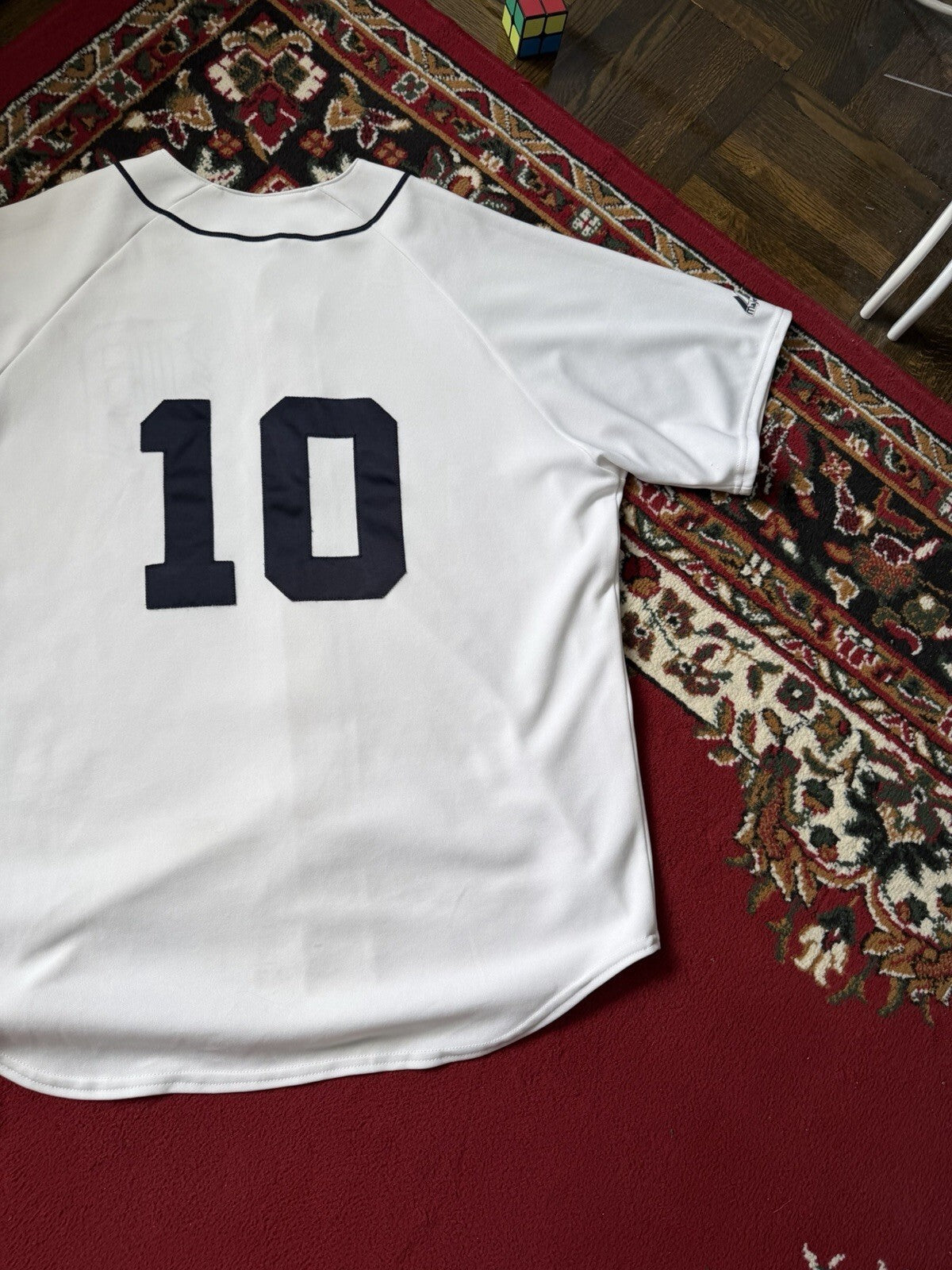 Vintage Majestic Detroit Tigers Baseball Jersey Blank Mens White