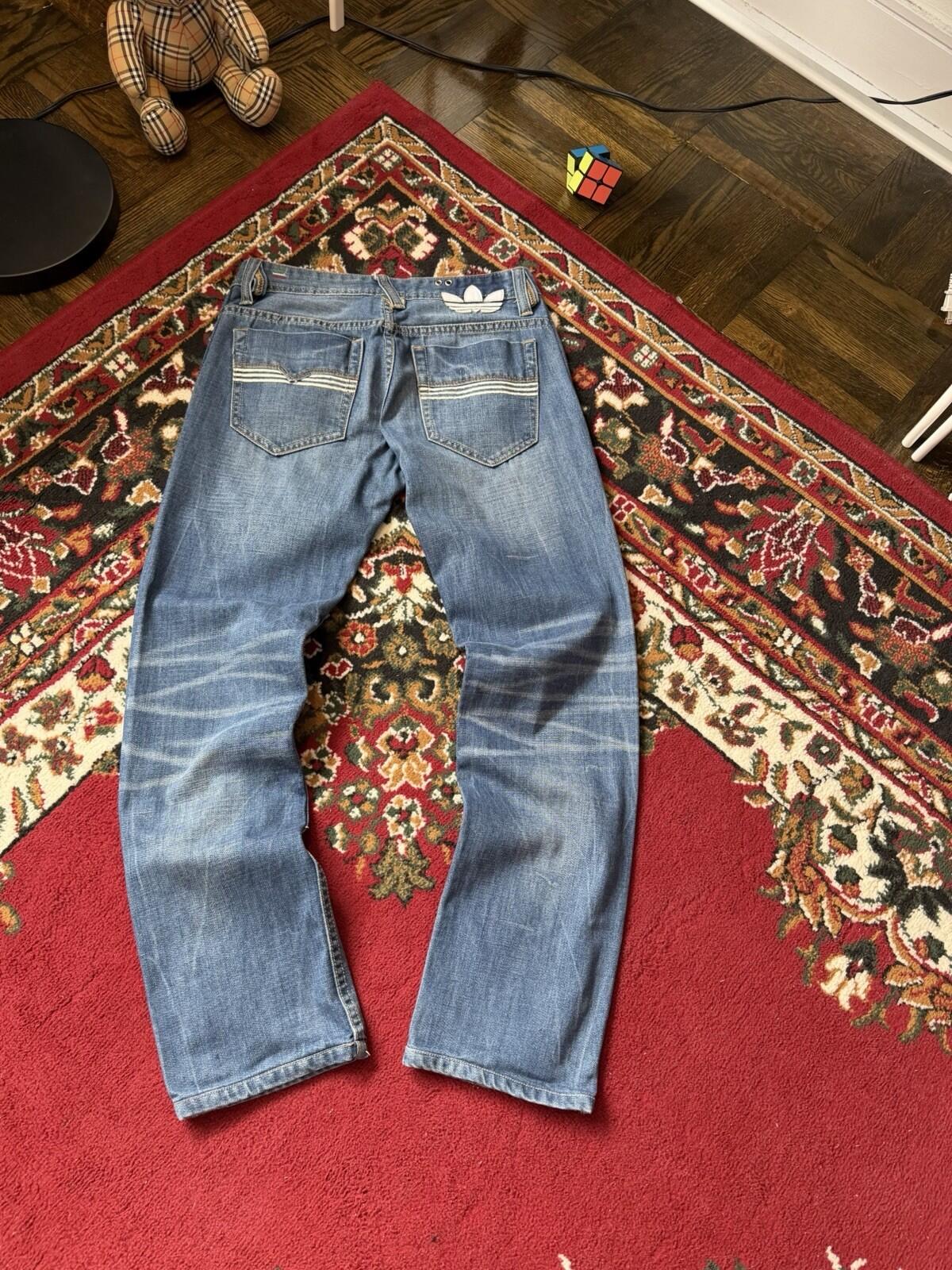 Diesel x Adidas Jeans Mens Blue Viker-AD Straight Trefoil Denim Tag 29x32