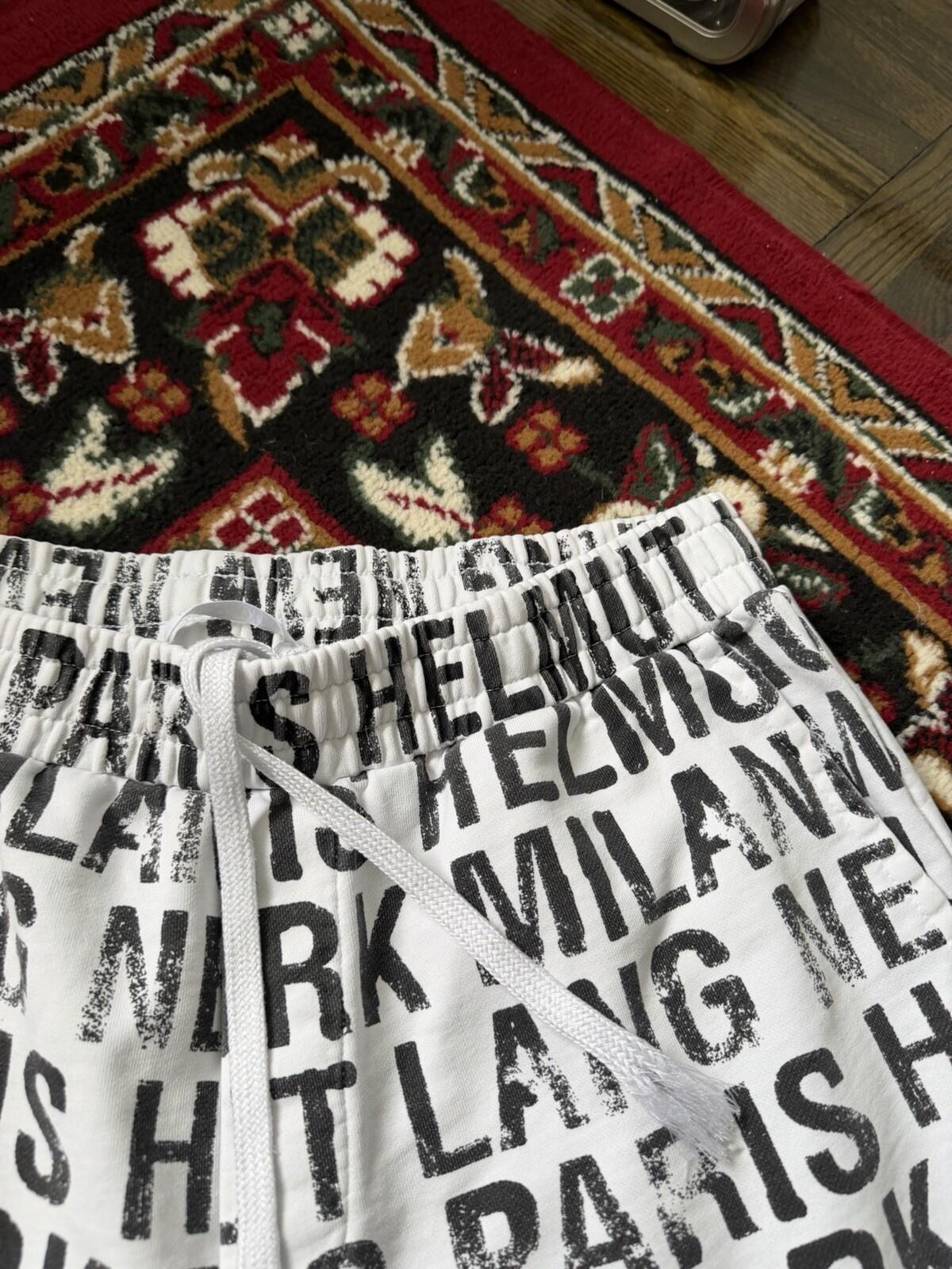 Helmut Lang New York Monogram T-shirt / Shorts Set Tee Size XL White / Black