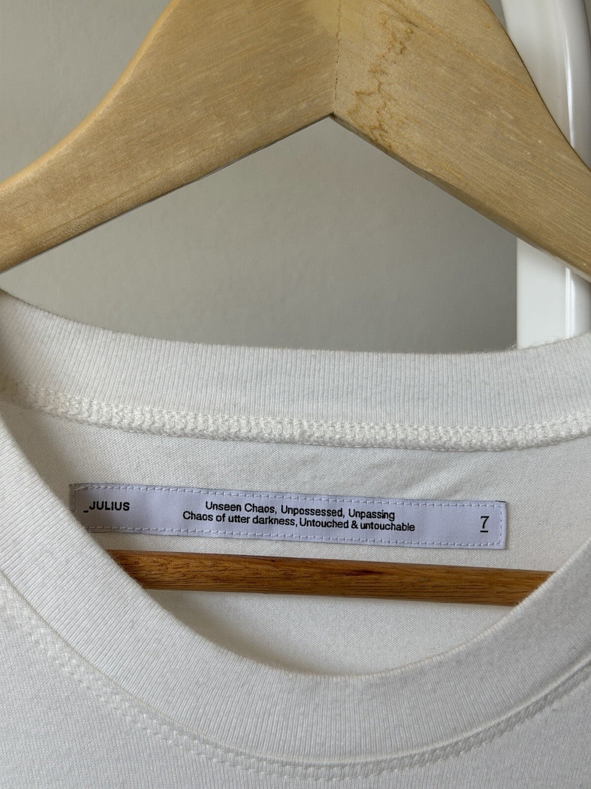JULIUS Draped SS 2023 White Graphic Shirt Leaked Tee