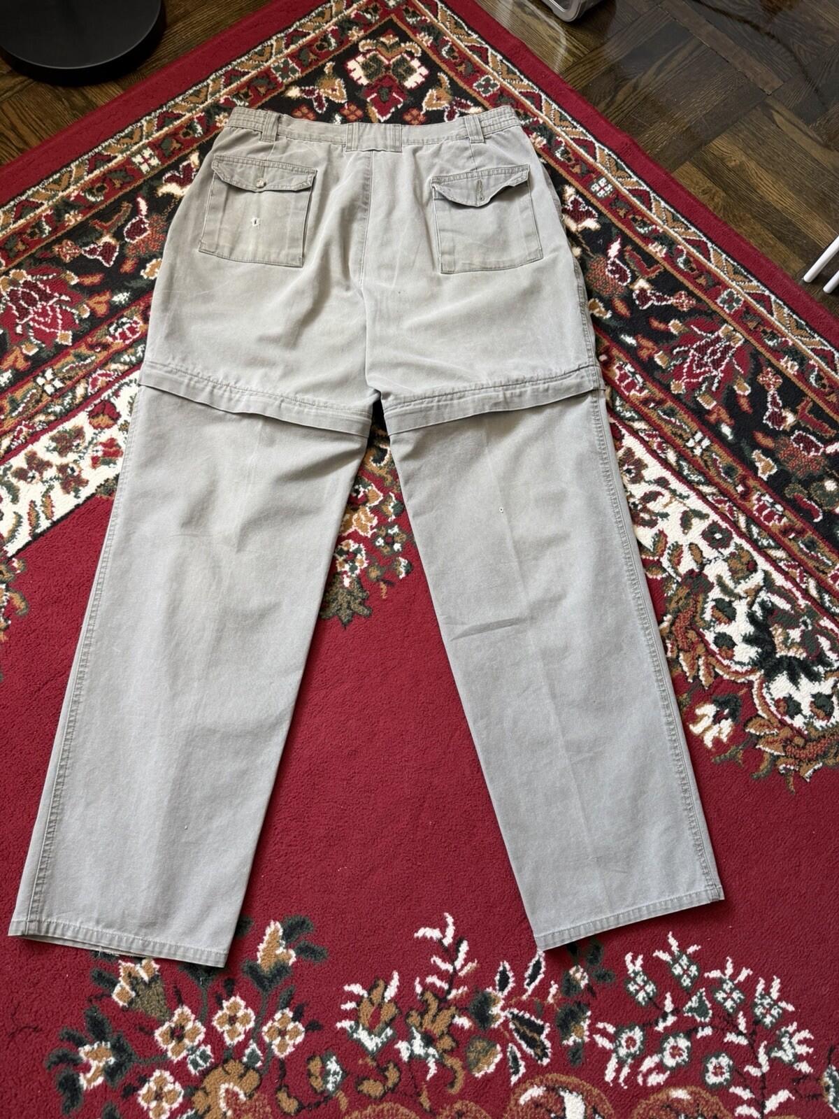 90s Eddie Bauer Vintage Convertible Zip Off Pants Men's 34/32 Hunting Hiking