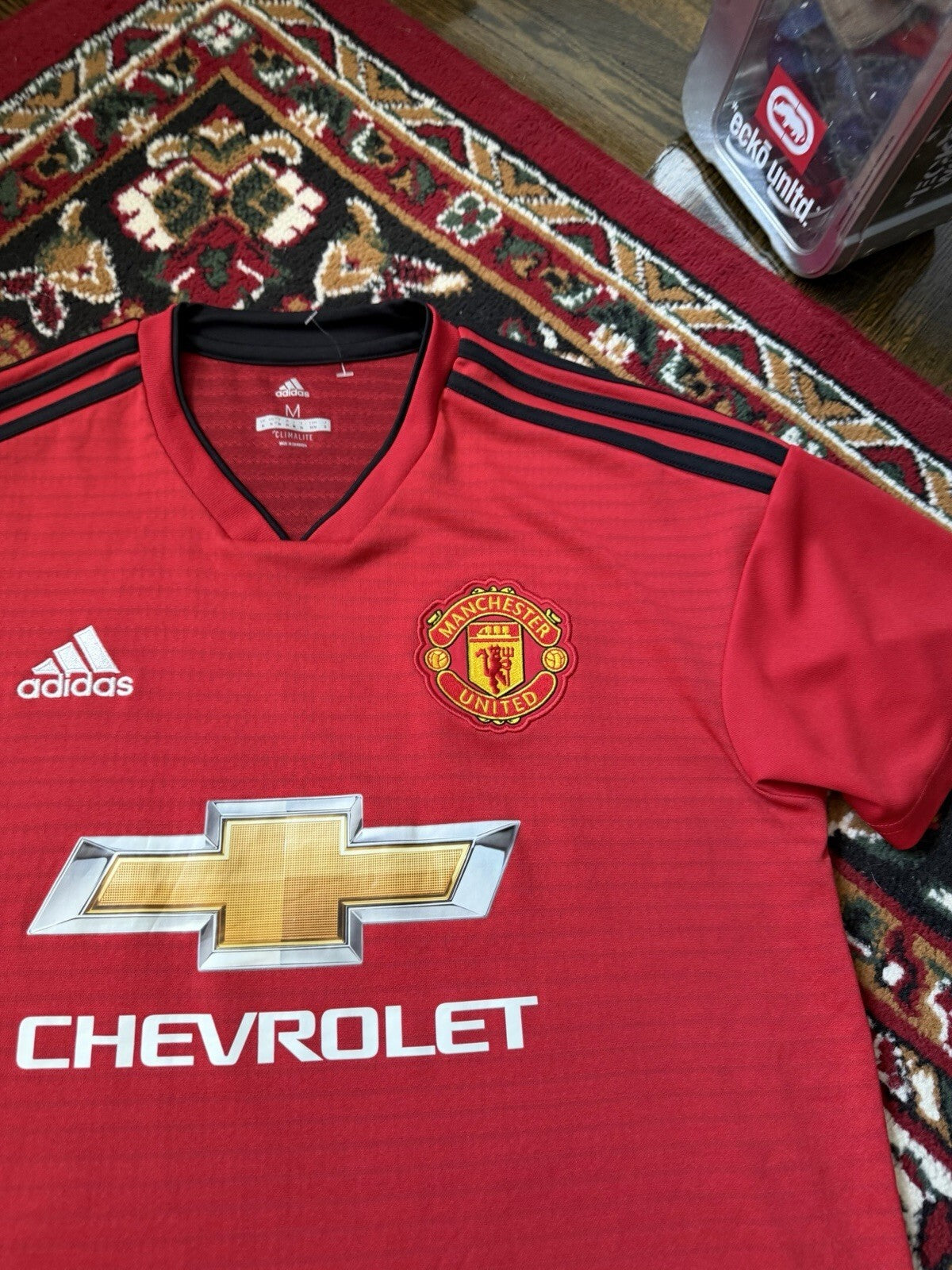 Manchester United Adidas 2018 - 2019 Home Football Jersey Soccer Shirt Authentic