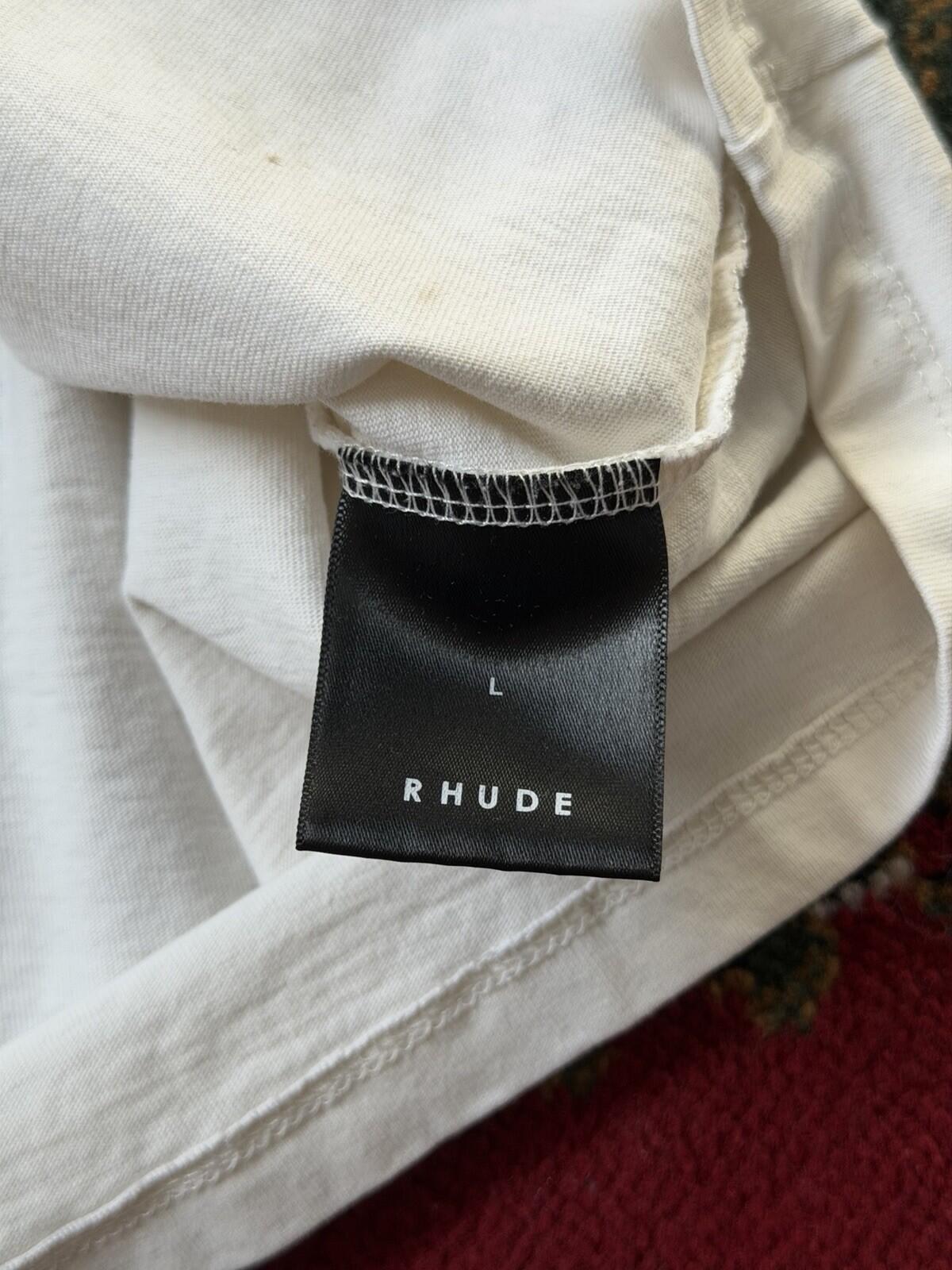 Rhude God Help Me Tee "Vintage White" Size L Made In USA