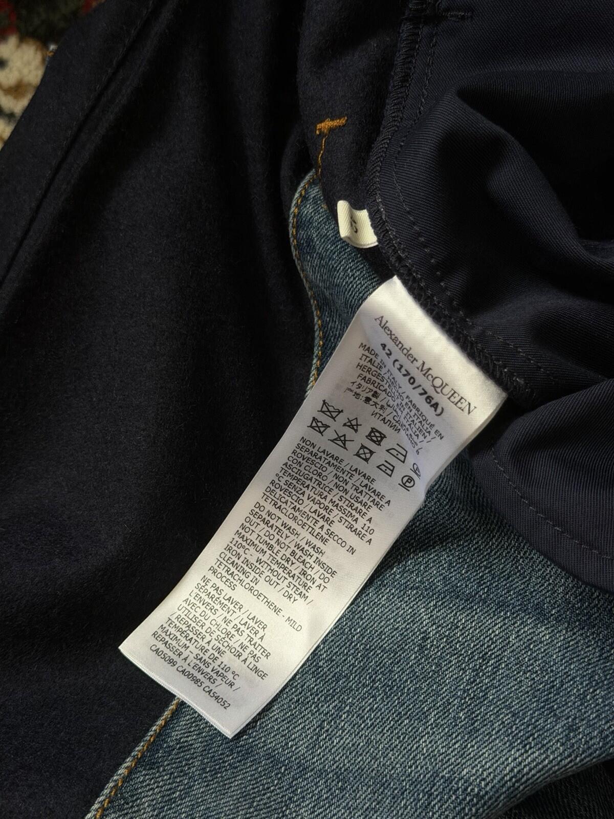 Alexander McQueen High Rise Media Mix Wool/Cotton Cargo Jeans