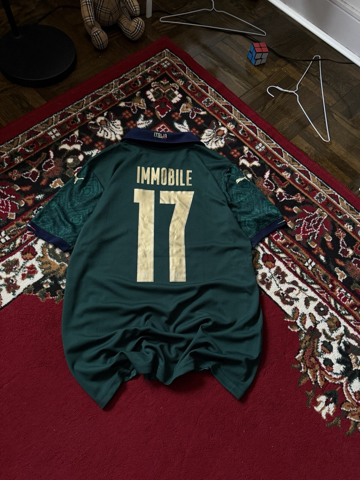 2019-20 Puma Italy Football T-Shirt Ciro Immobile #17 Size L