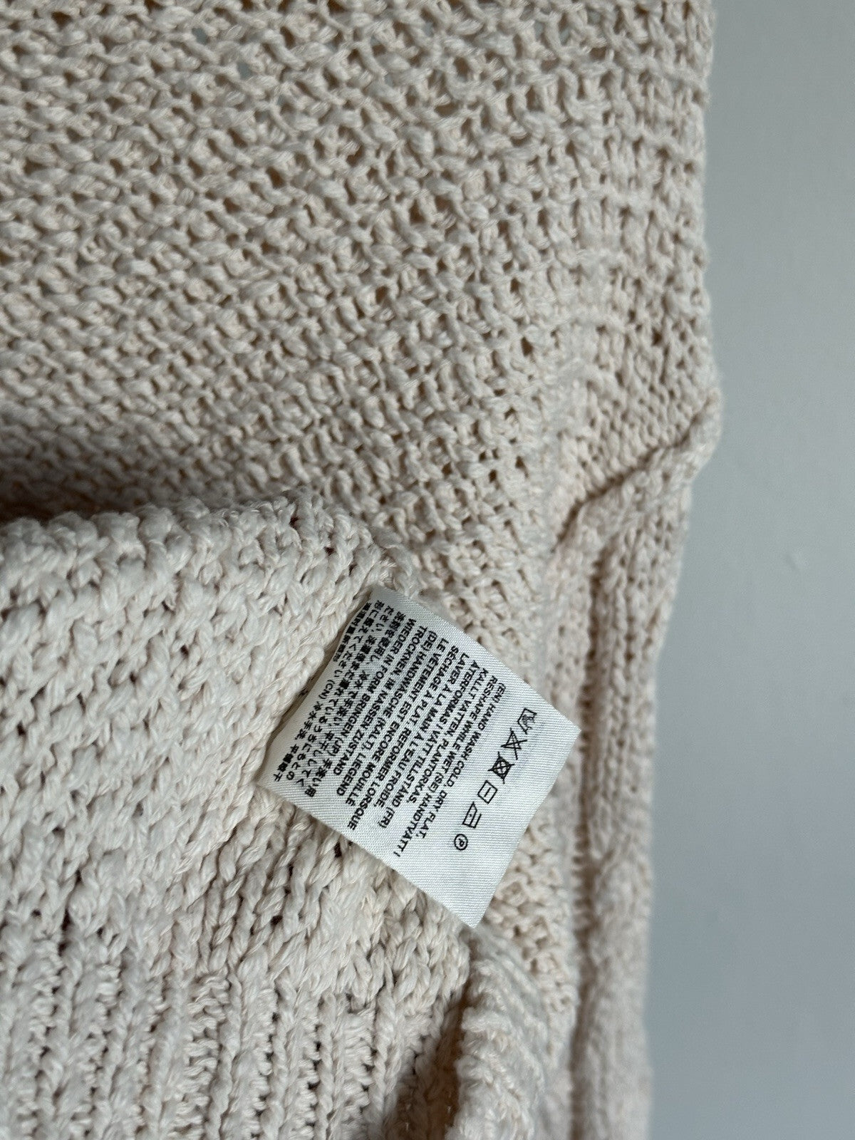 Acne Studios Women's S Oversized Cable Knit Cream White Sweater