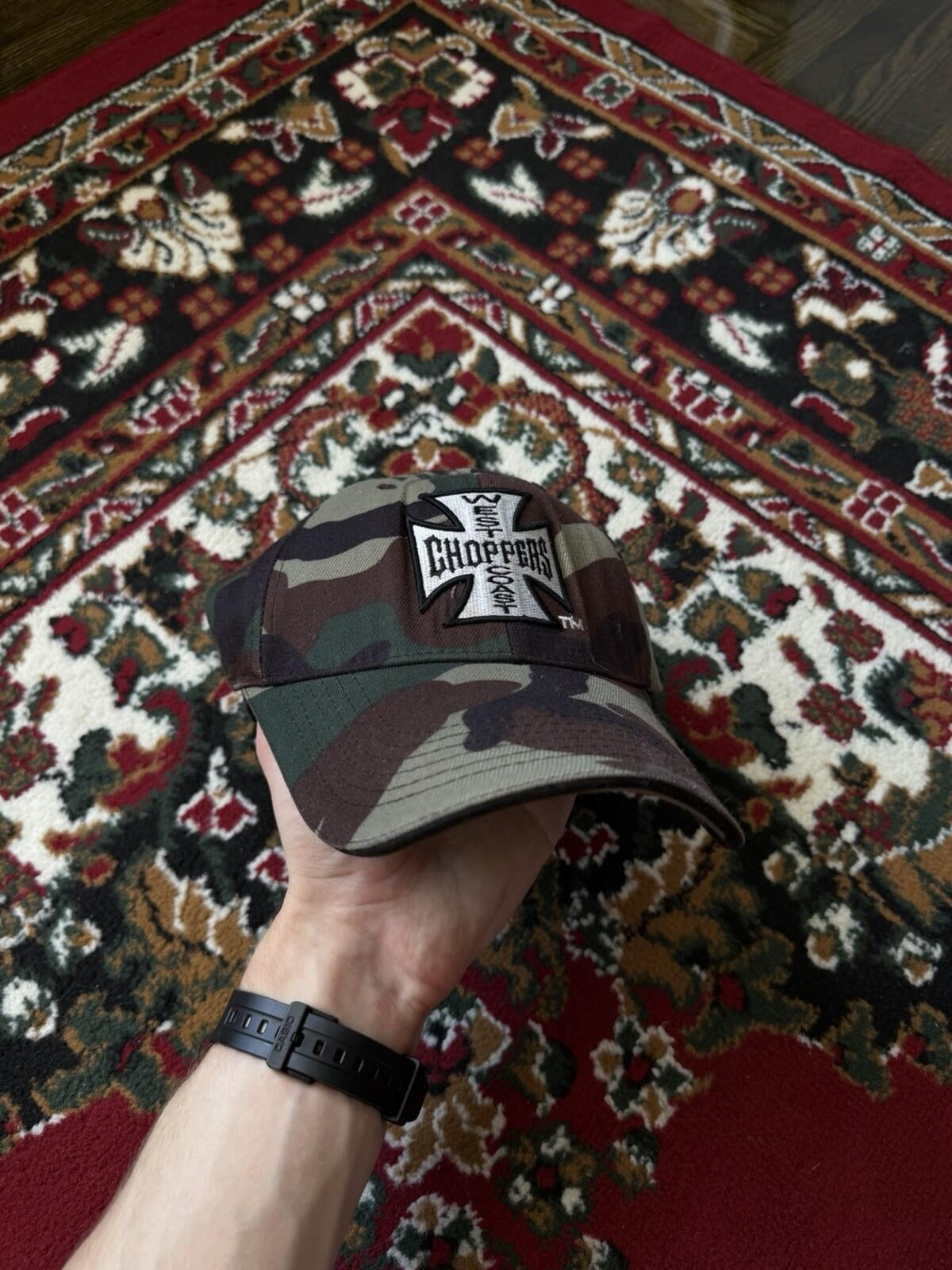Y2K West Coast Choppers Vintage Camo Cap Hat Size OS