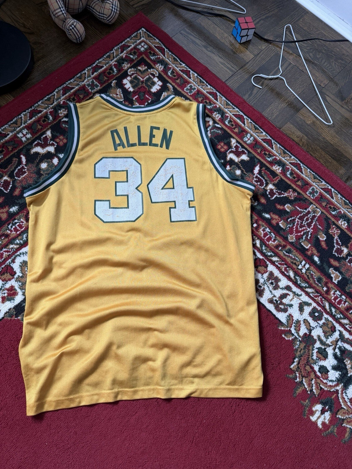 Vintage Reebok Seattle Supersonics Ray Allen #34 HC Jersey NBA Size XL