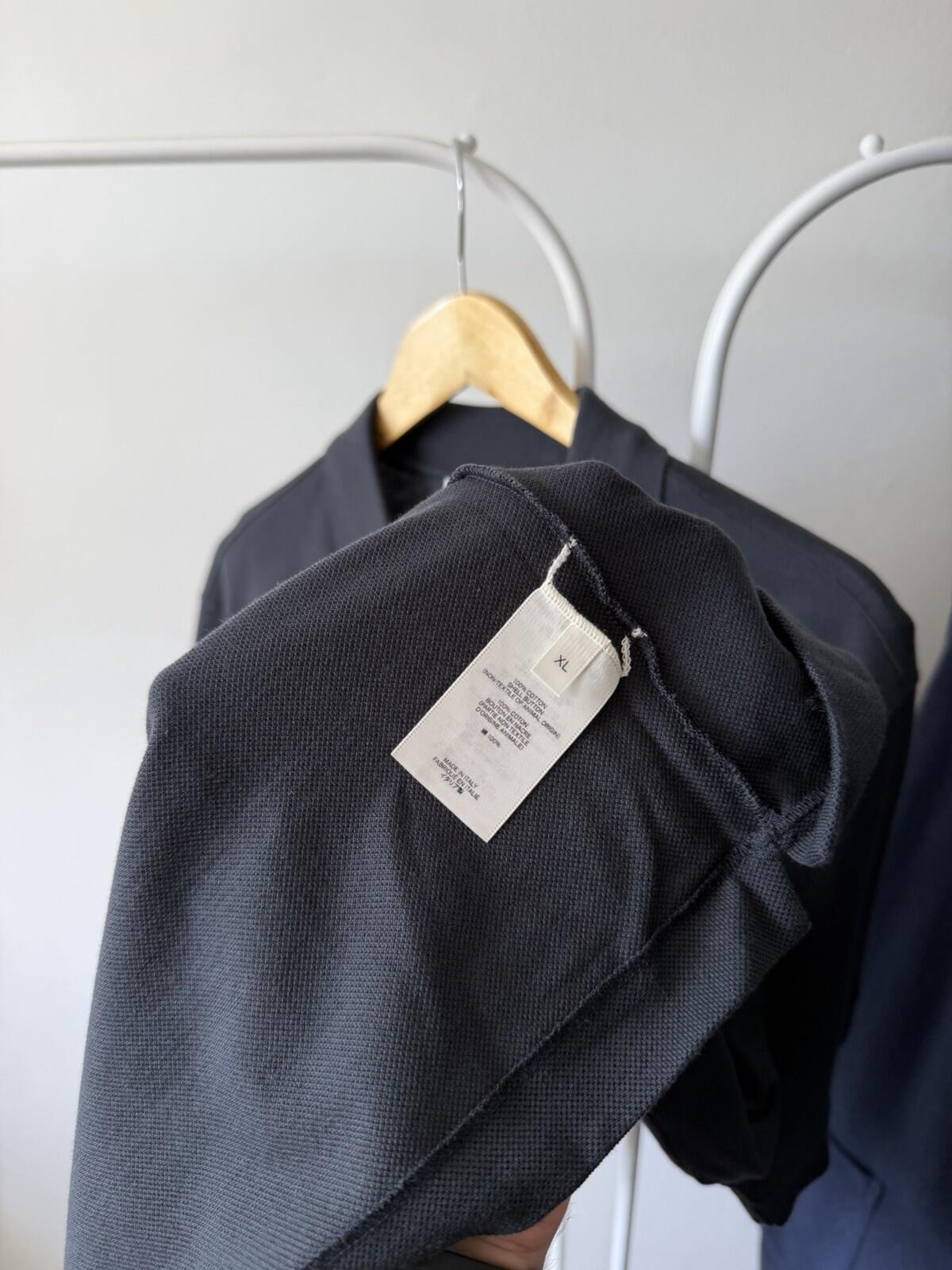 The Row Classic Cotton Polo Shirt Gray/Black Color Size XL