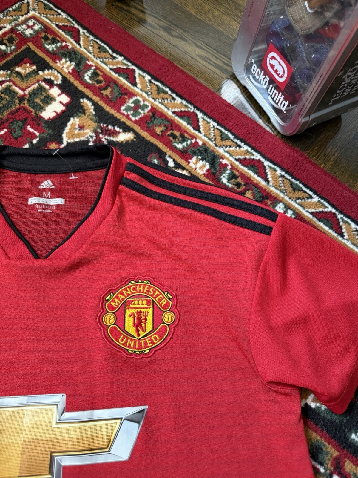 Manchester United Adidas 2018 - 2019 Home Football Jersey Soccer Shirt Authentic