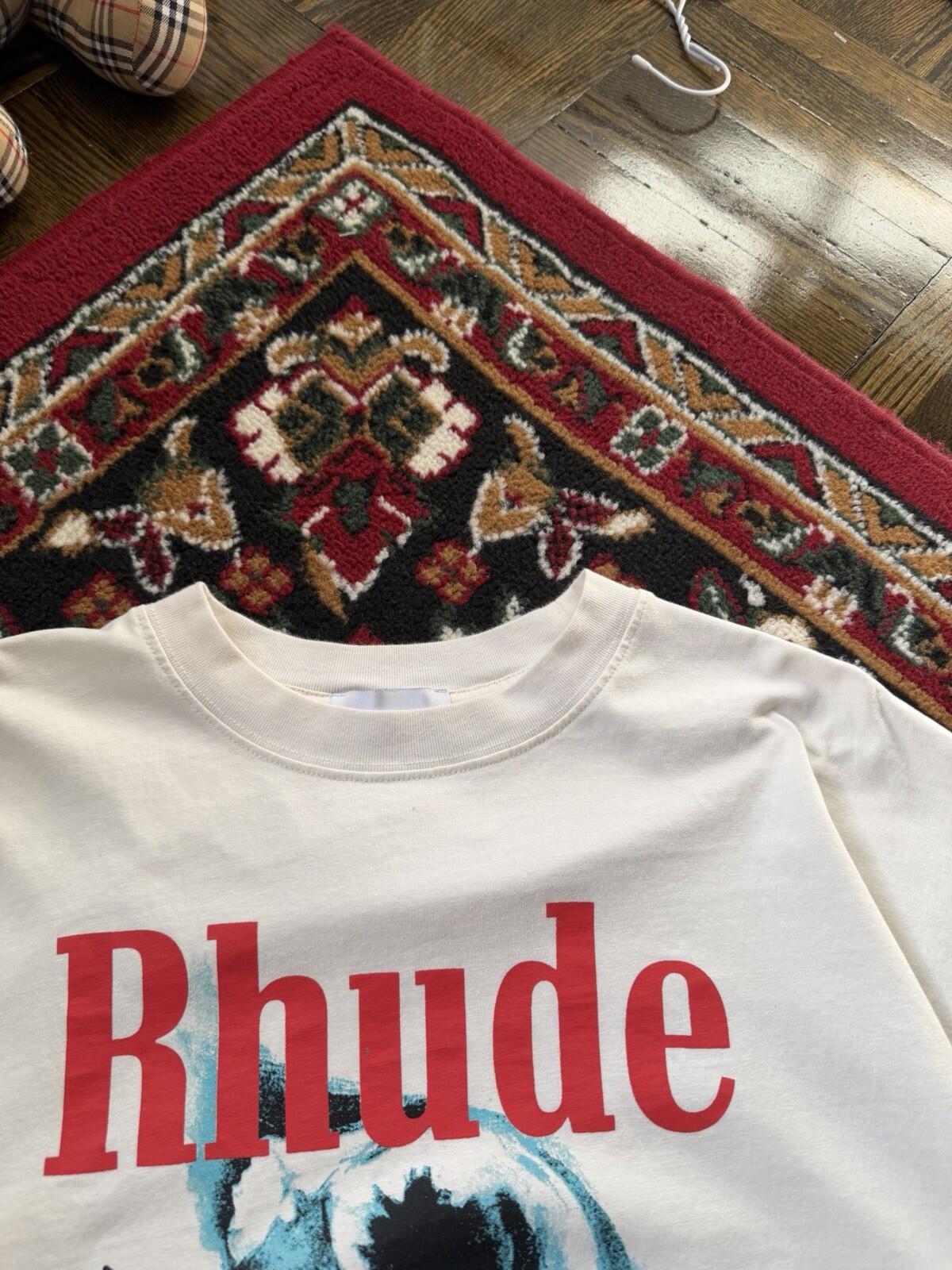 Rhude God Help Me Tee "Vintage White" Size L Made In USA