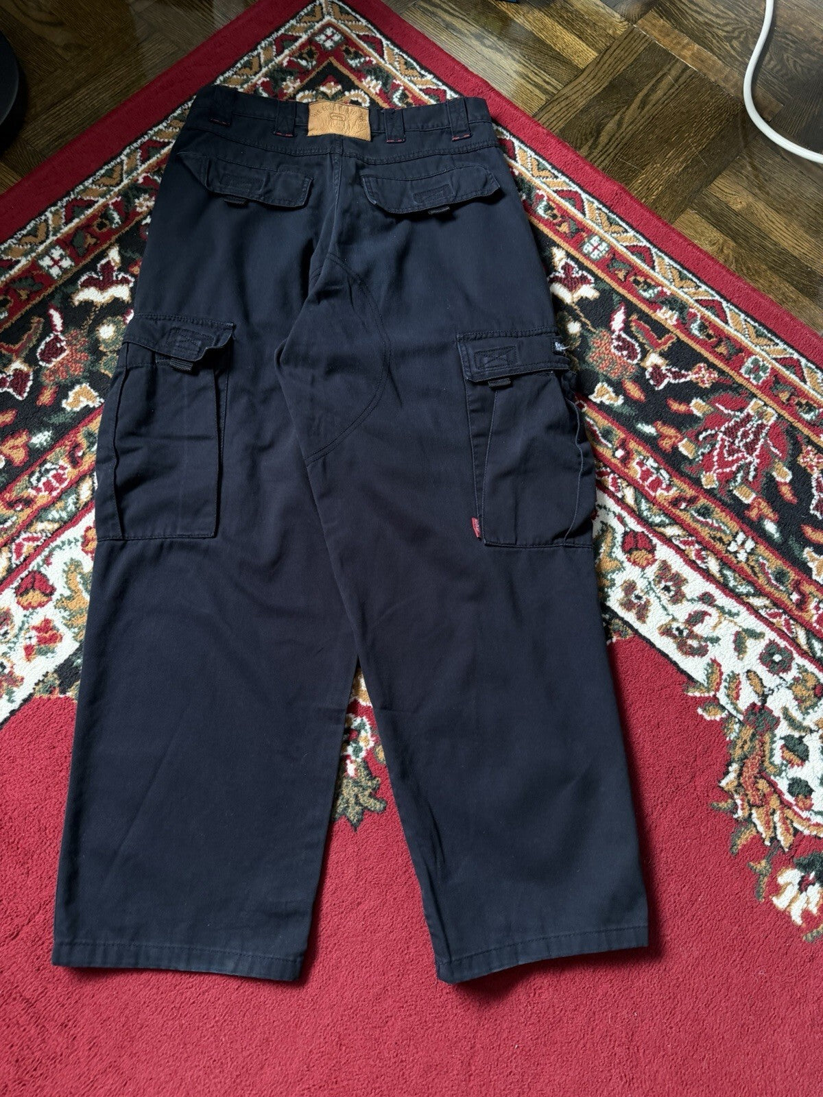 VTG Y2K Ecko Pants/Shorts Men's Size 30 BLK Rhino Baggy Utility Cargo