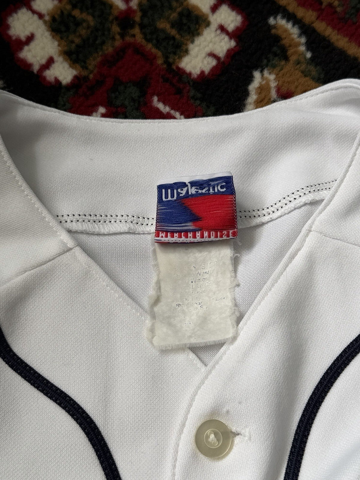 Vintage Majestic Detroit Tigers Baseball Jersey Blank Mens White