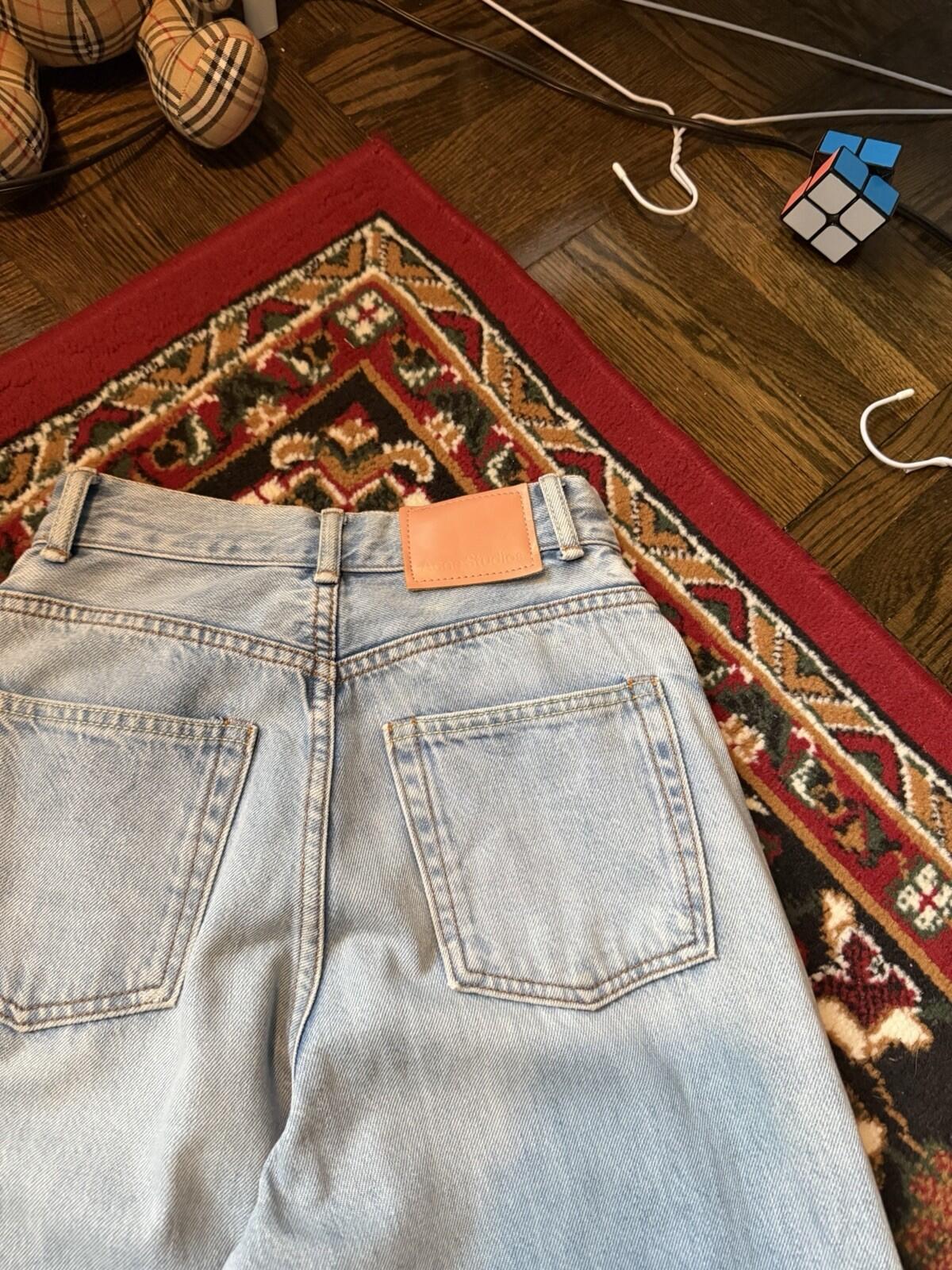 Acne Studios Relaxed Fit Jeans Mid Blue Size 25/30 Straight Leg