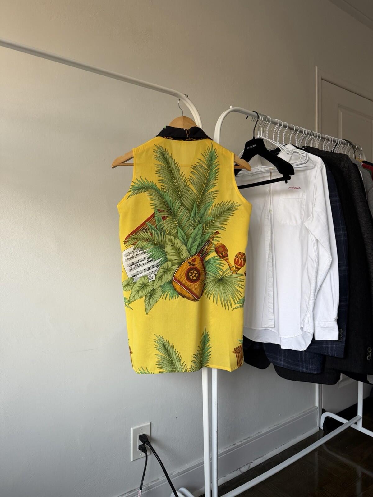 TOKYO BLOUSE SPORTS Jungle Graphic Sleeveless Shirt Made in Japan Size M