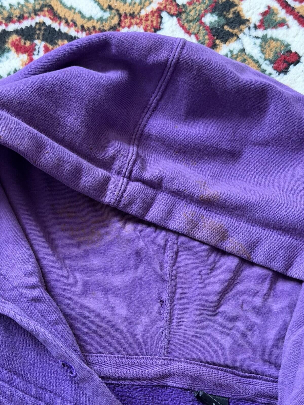 Trashed Fox Racing Full Zip Hoodie Size L Grunge Motocross Distressed Sweatshirt