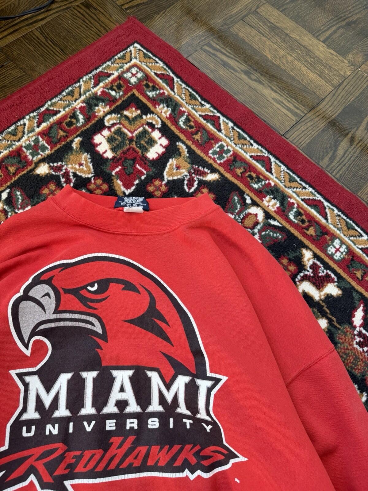 Vtg Jansport Miami University Redhawks Ncaa Crewneck Sweatshirt Xxl