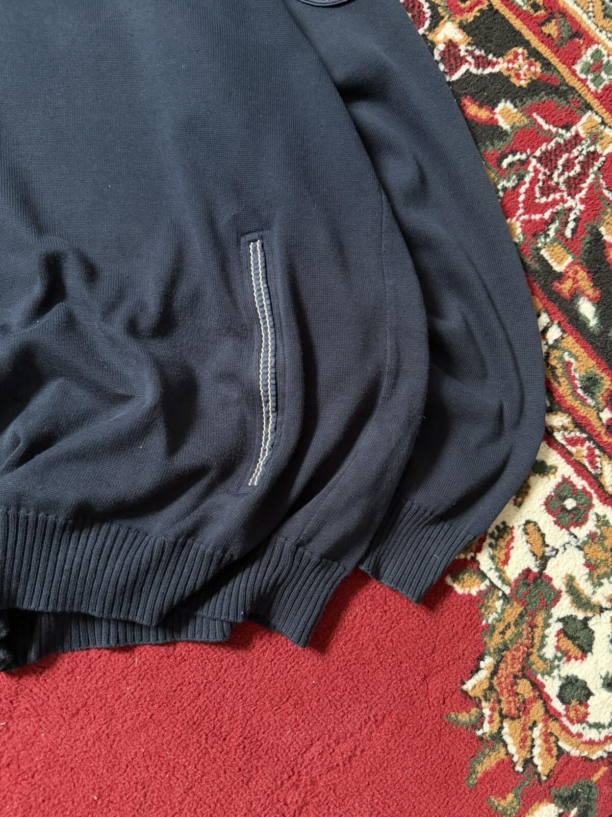 Paul & Shark Sweater Mens XL Navy Blue Mock Neck 1/4 Zip Yachting Nautical Knit