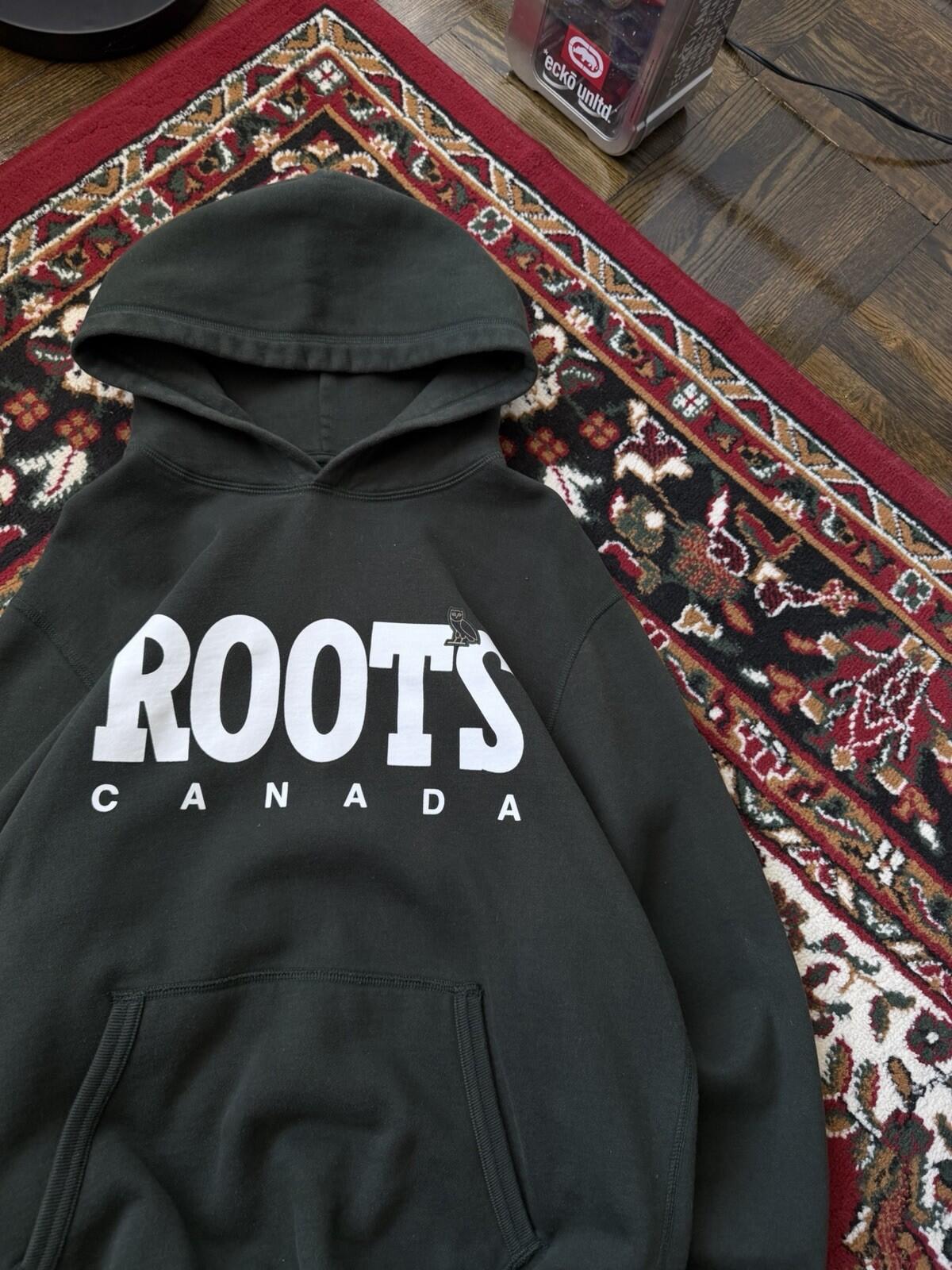 Roots x OVO Octobers Very Own Logo Green  Hoodie Size Medium