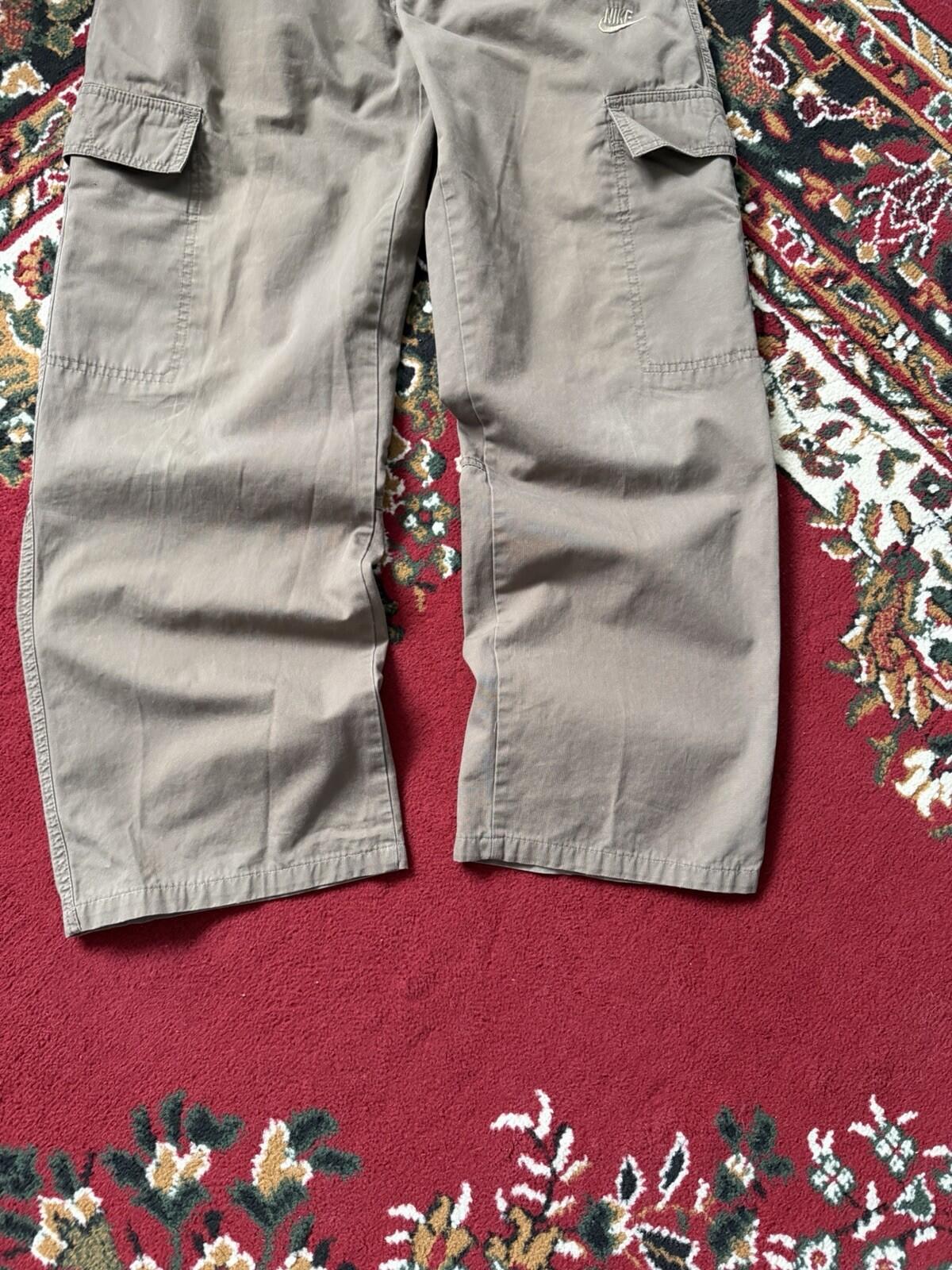 Vintage Nike Y2K Cargo Baggy Pants Olive Green Size S 00s