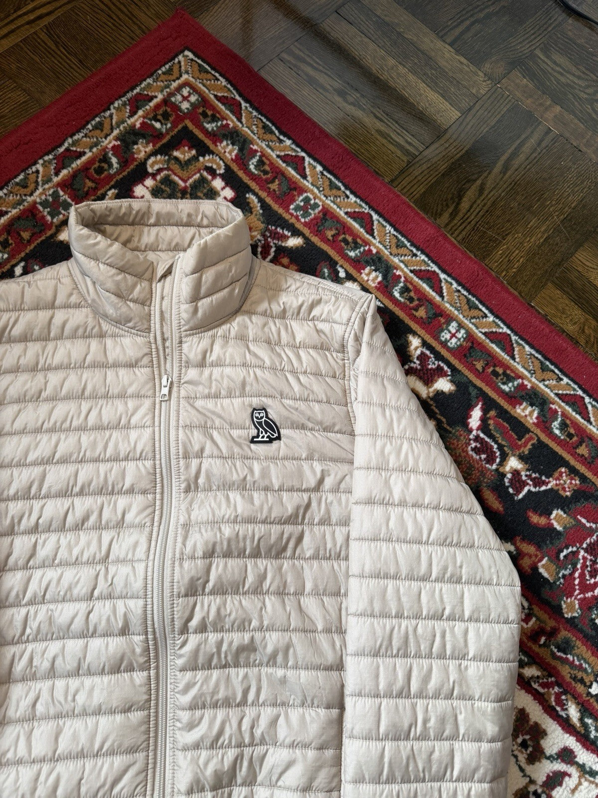 OVO October Very Own Puffer Jacket Drake Milk White Size Medium