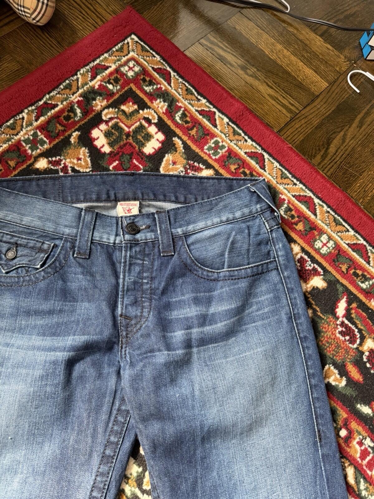 Y2K True Religion Studded Skinny Vintage Jeans Made In USA Size 32