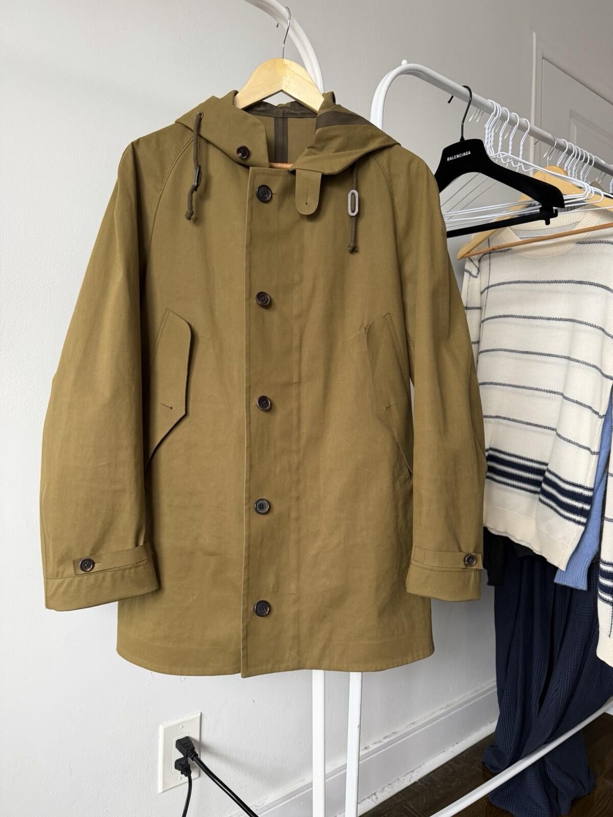Comme des Garcons X Sealup Olive Membrane Parka / Raincoat Jacket Size M