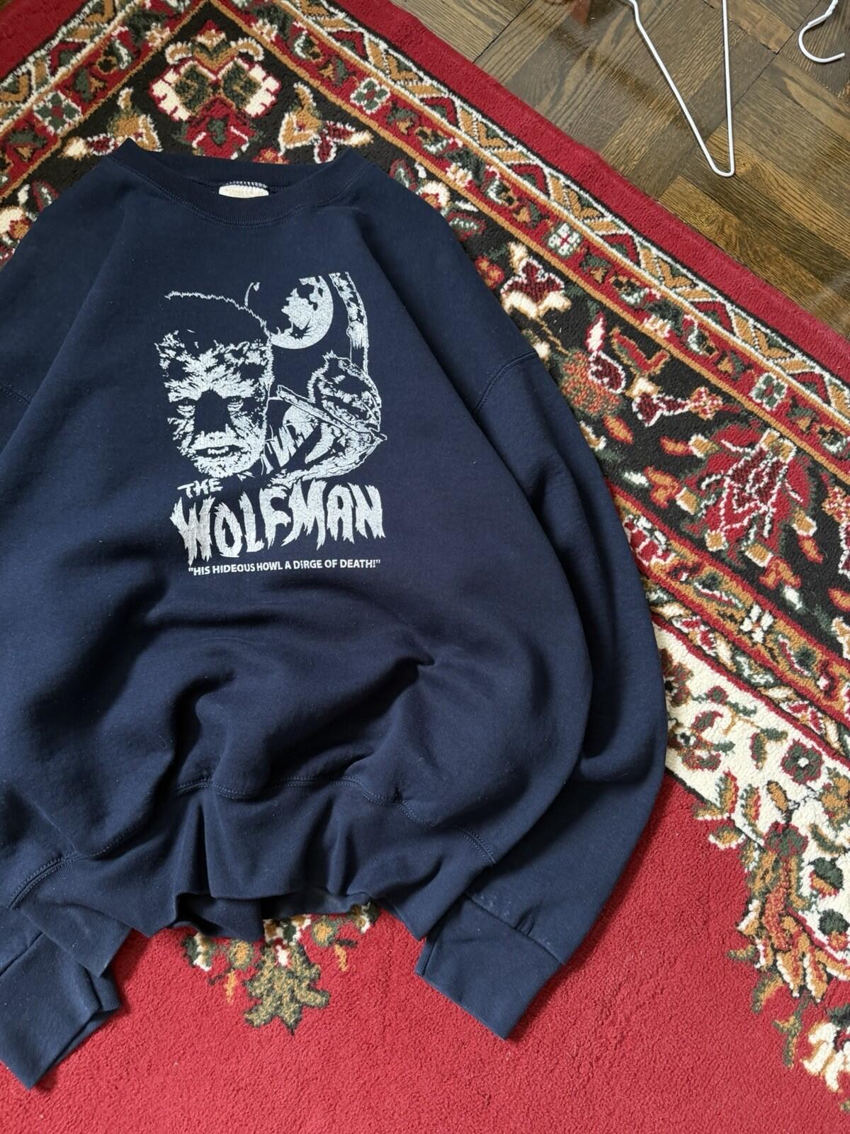Vintage The Wolf Man 1941 "His Hideous Howl a Dirge Of Death" Movie Sweatshirt