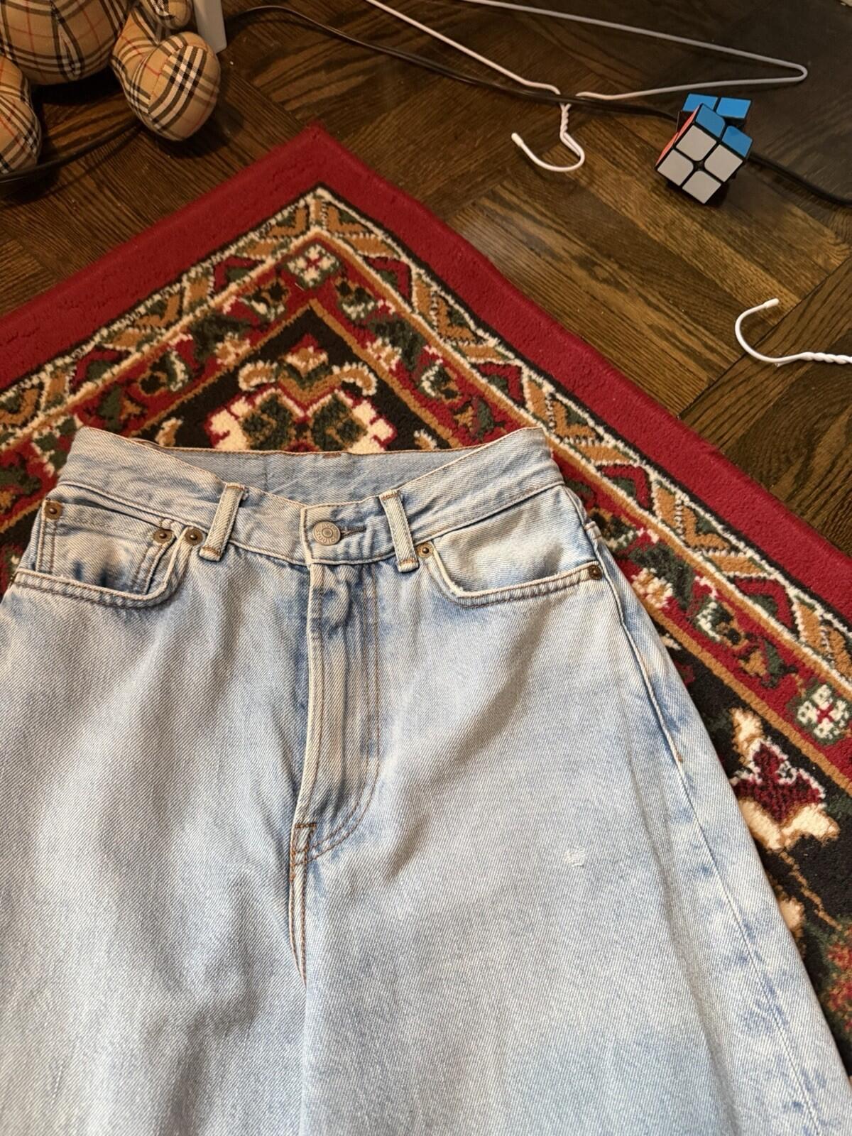 Acne Studios Relaxed Fit Jeans Mid Blue Size 25/30 Straight Leg