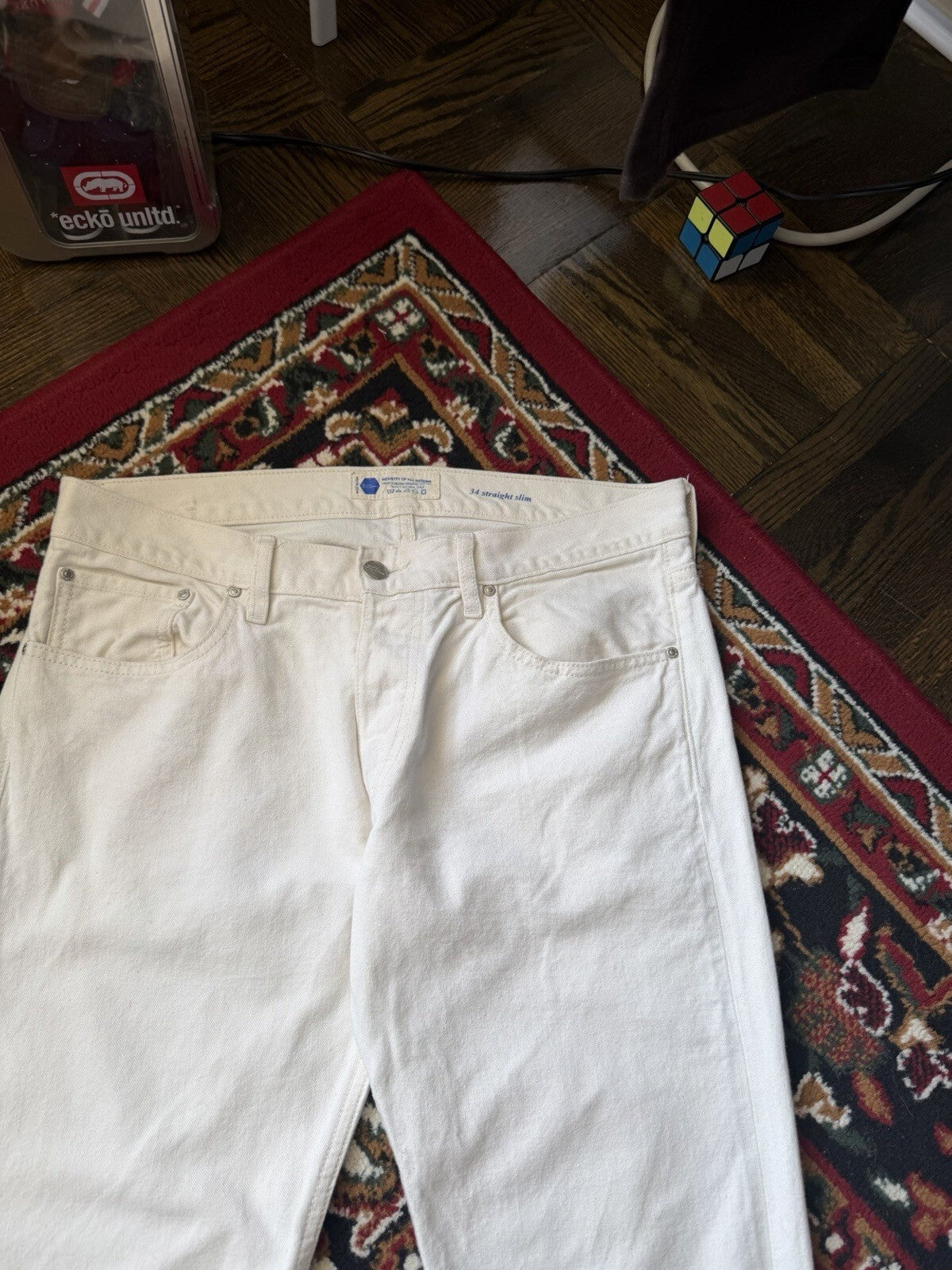 Industry of All Nations Jeans Mens 34 Straight Leg Hand-Loomed Selvedge Denim