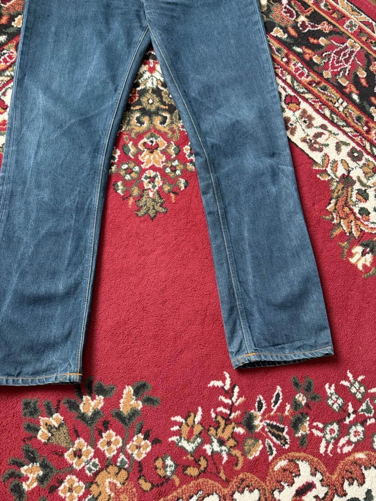 Nudie Grim Tim Organic Dry Greencast Button Fly 36 X 34 Jeans Vintage Blue