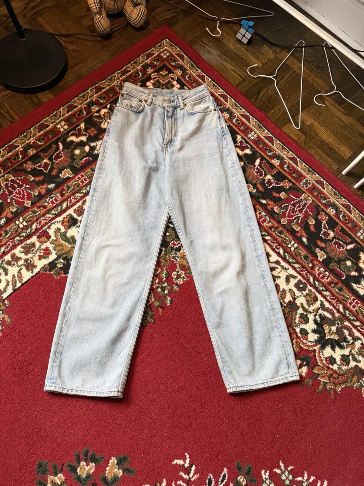 Acne Studios Relaxed Fit Jeans Mid Blue Size 25/30 Straight Leg
