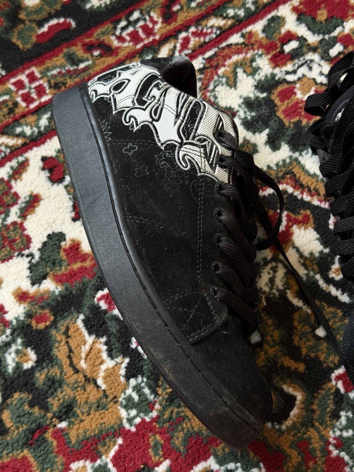 Vintage Vans Widow Chunky Skater Shoes Men’s Size 9.5 Skulls Grunge Goth Y2K