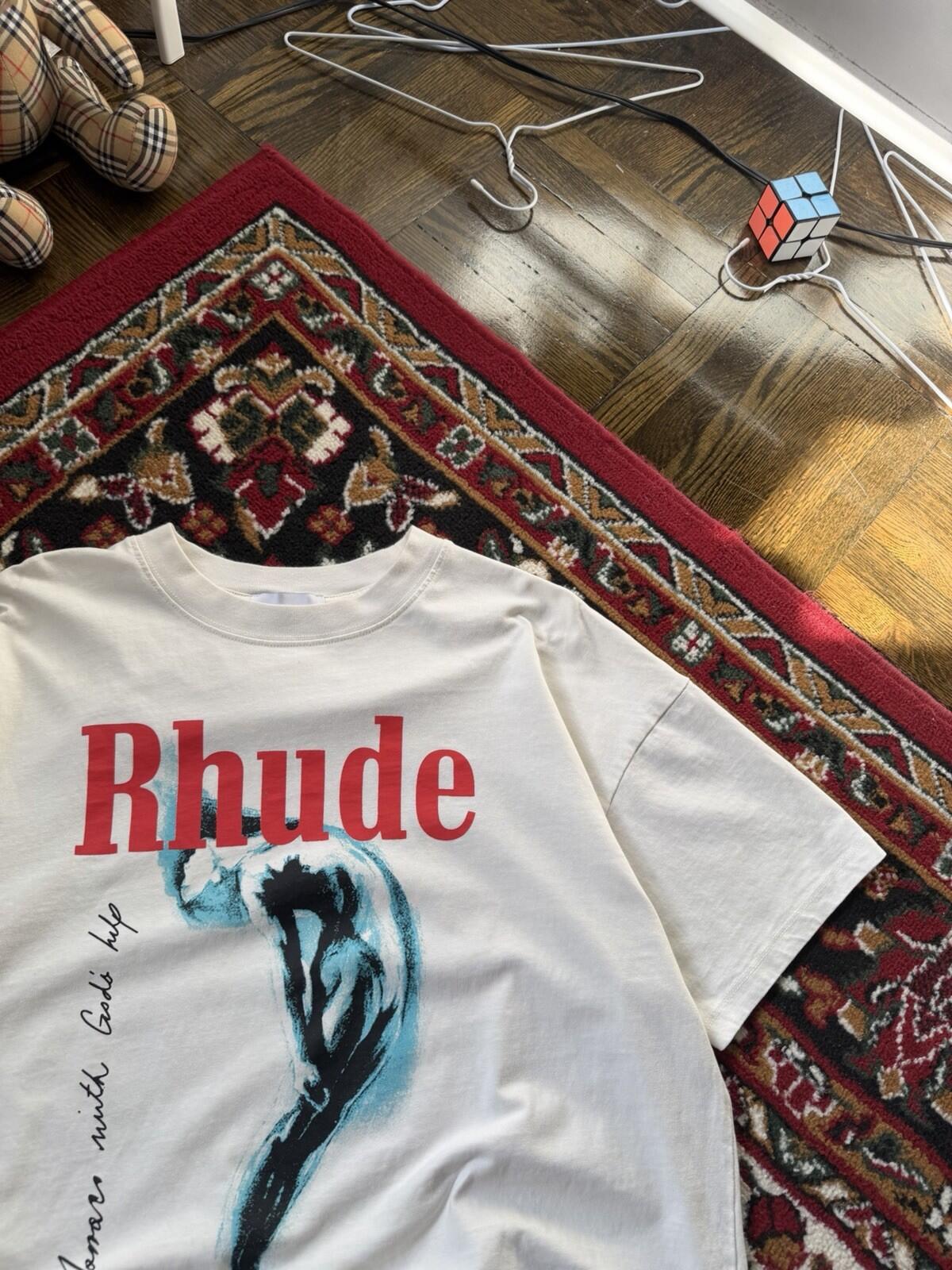 Rhude God Help Me Tee "Vintage White" Size L Made In USA