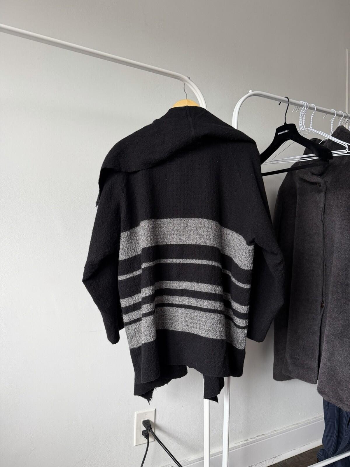 Ivan Grundahl Cardigan Sweater M/L Black OVERSIZED Wool blend Cardigan Jacket