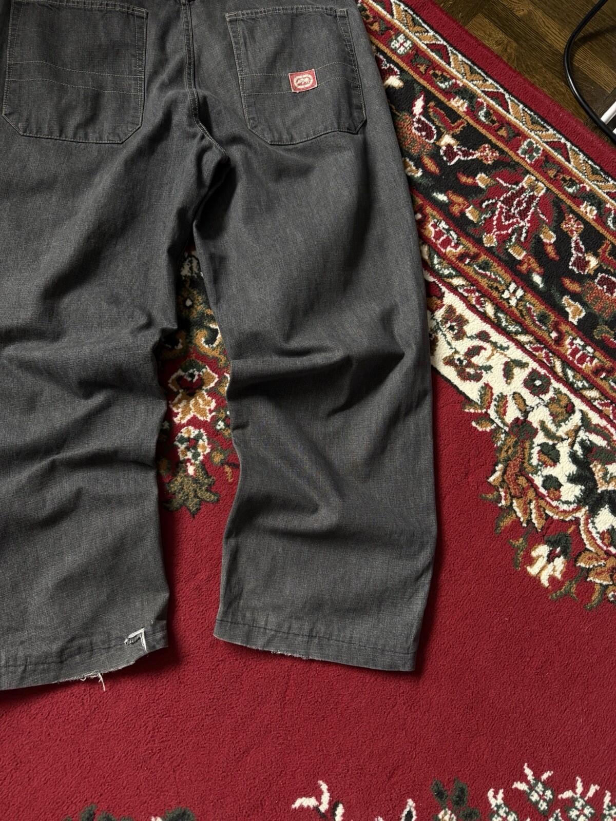 Vintage Ecko Unltd Jeans Mens 32 Gray Wide Leg Baggy Classic 5 Pocket Y2K