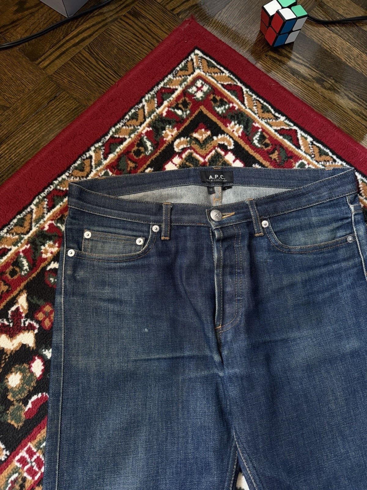 A.P.C. Rue De Fleurus Distressed Paris New Cure Men’s Straight Leg Raw Jeans APC