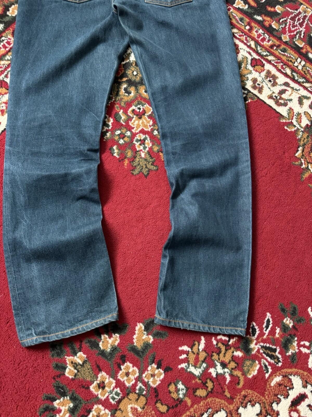 Nudie Grim Tim Organic Dry Greencast Button Fly 36 X 34 Jeans Vintage Blue
