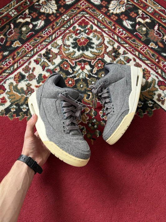 Nike Air Jordan 3 Retro OG Wool 2016 Gray / White Mens Sz US 10 854263-004