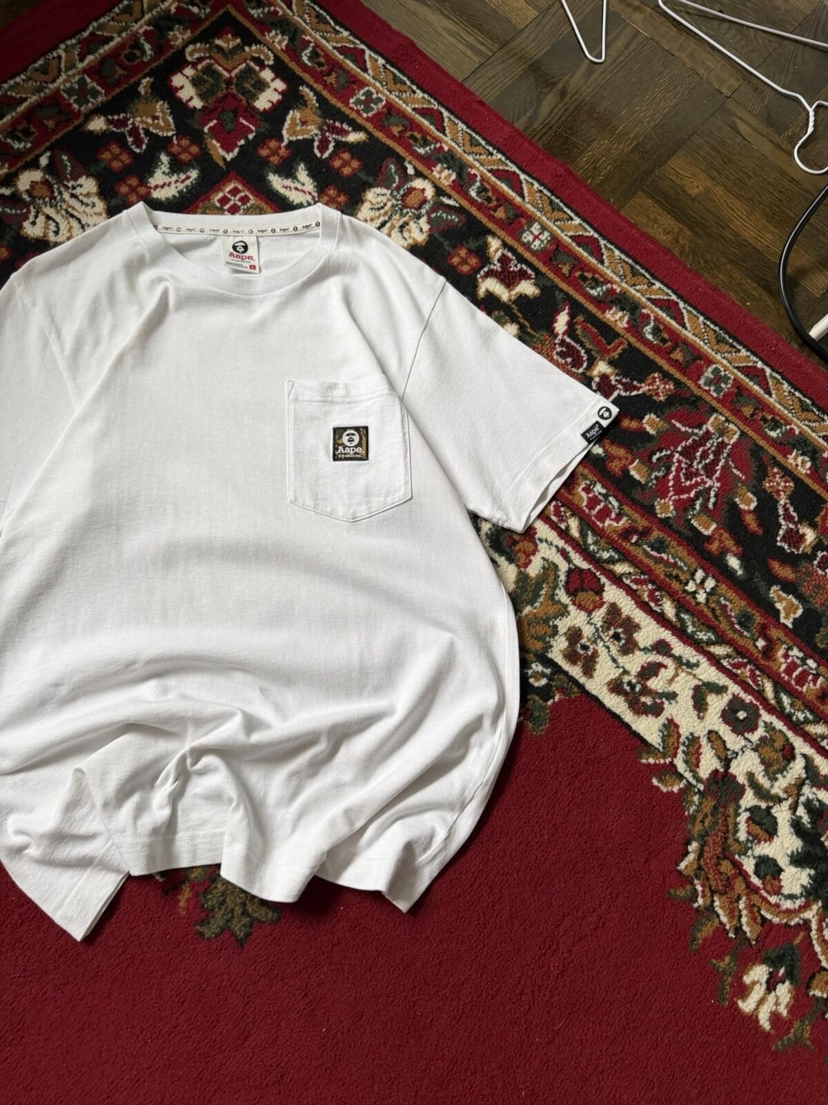 Aape By A Bathing Ape Bape Pocket Logo Head White T-Shirt Men's S